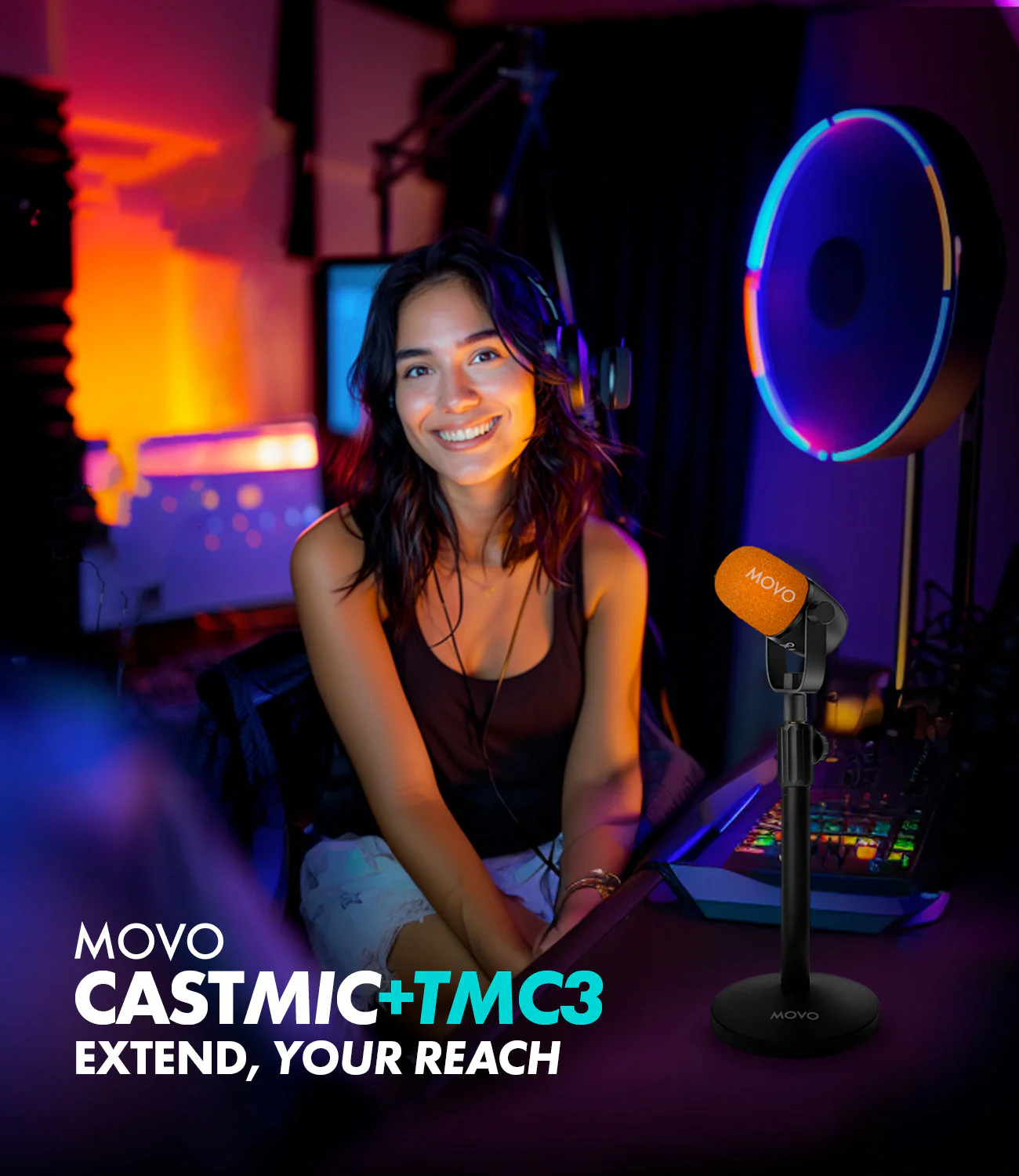 CastMic+ASM5/TMC3 | 2-Pack XLR Podcasting Bundle | Movo - Image 10