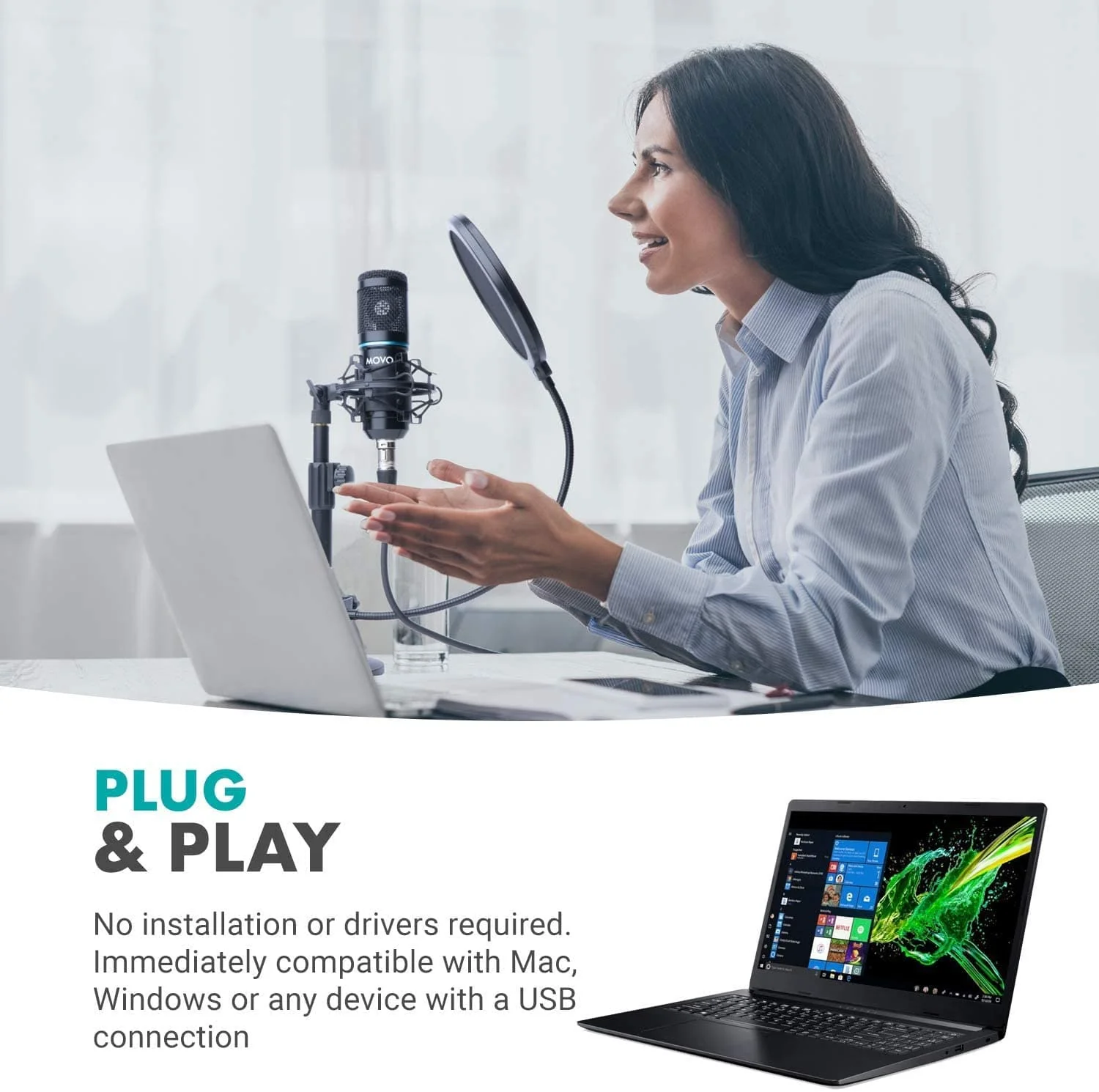 MPB-UC | Smartphone Podcasting Bundle for USB-C | Movo - Image 5