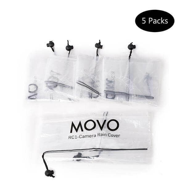 RC1-5 | Clear Rain Cover for DSLR & Other Cameras 5 Pack | Movo - Image 4