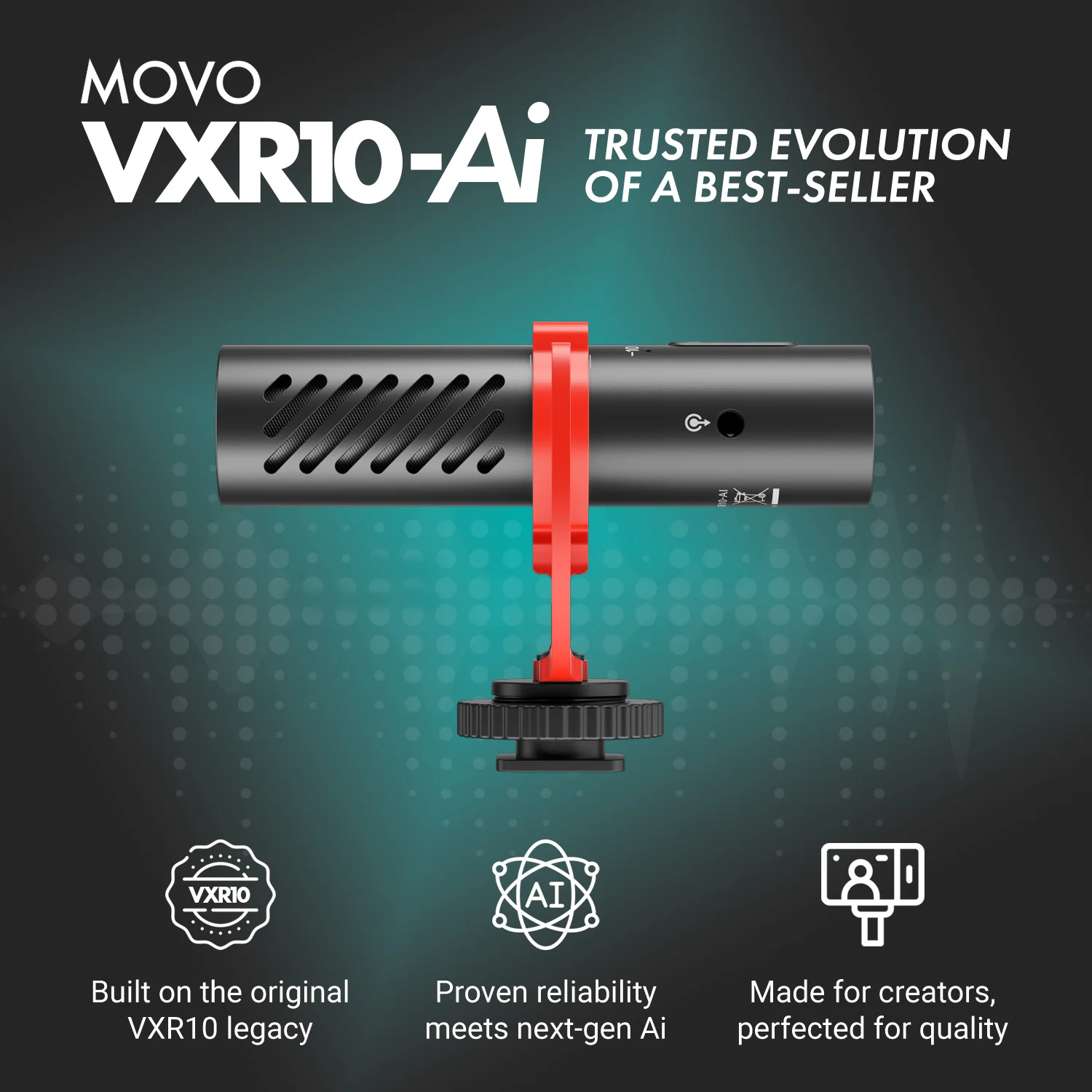 VXR10-AI | AI Powered Shotgun Microphone | Movo - Image 2