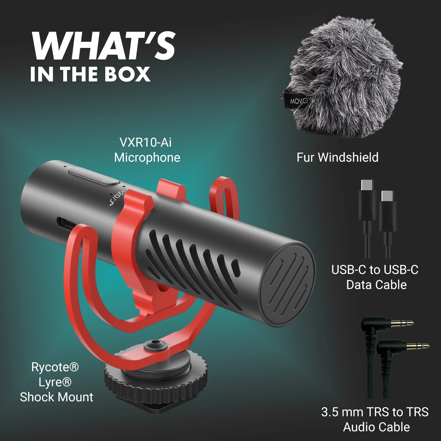 VXR10-AI | AI Powered Shotgun Microphone | Movo - Image 8