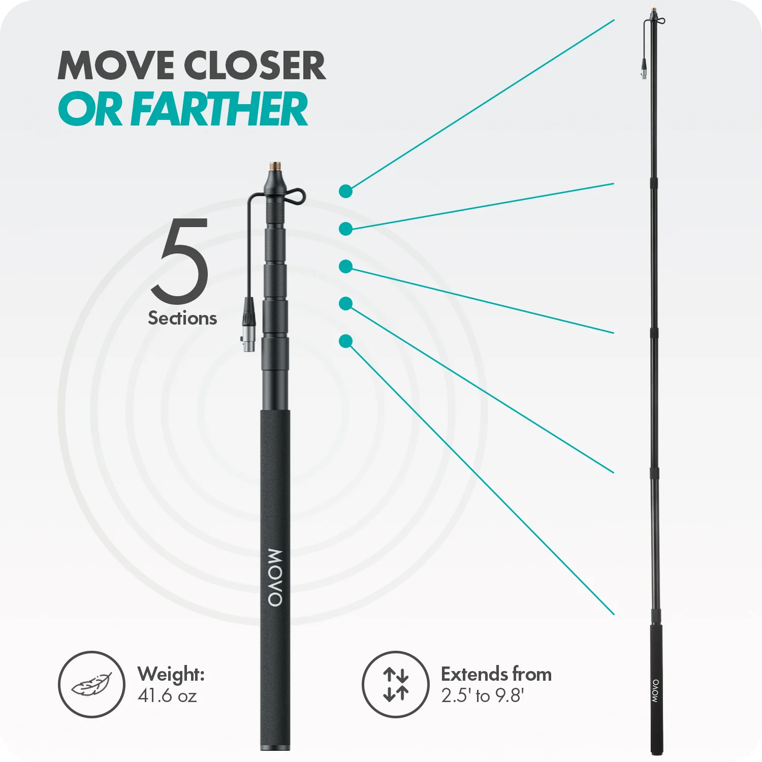 CMP-17 | Professional Aluminum Boom Pole | Movo - Image 10