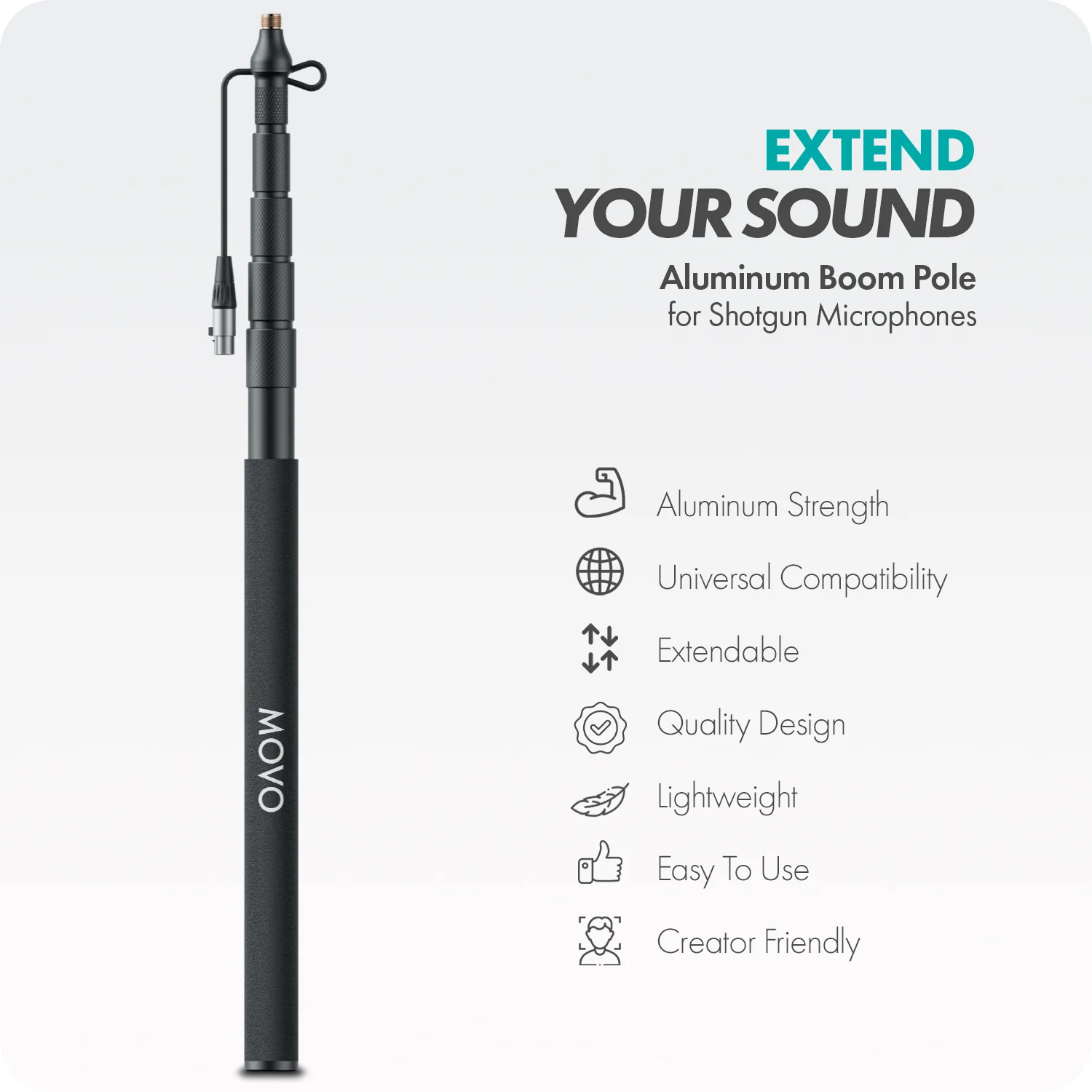 CMP-17 | Professional Aluminum Boom Pole | Movo - Image 8