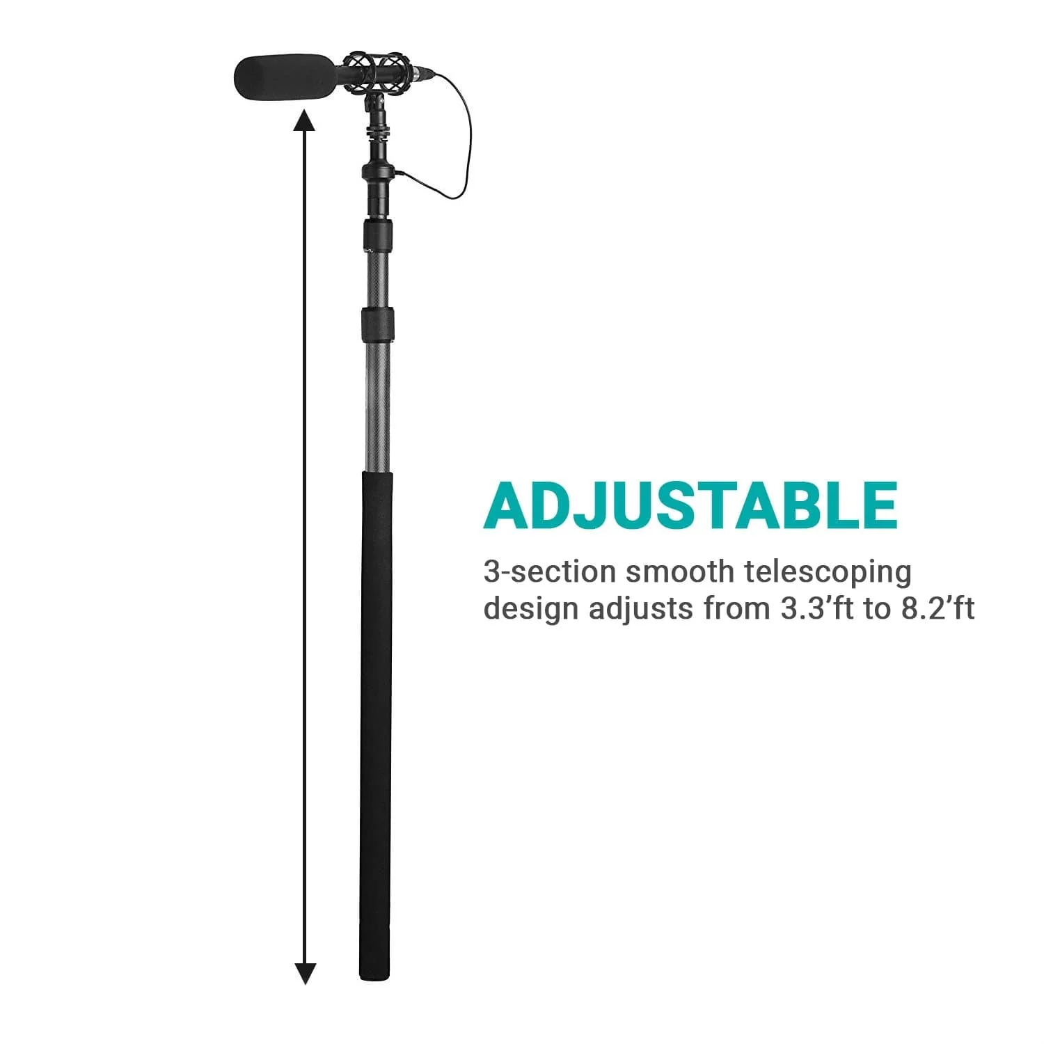 CMP-25 | Telescoping Microphone Boom Pole | Movo - Image 5