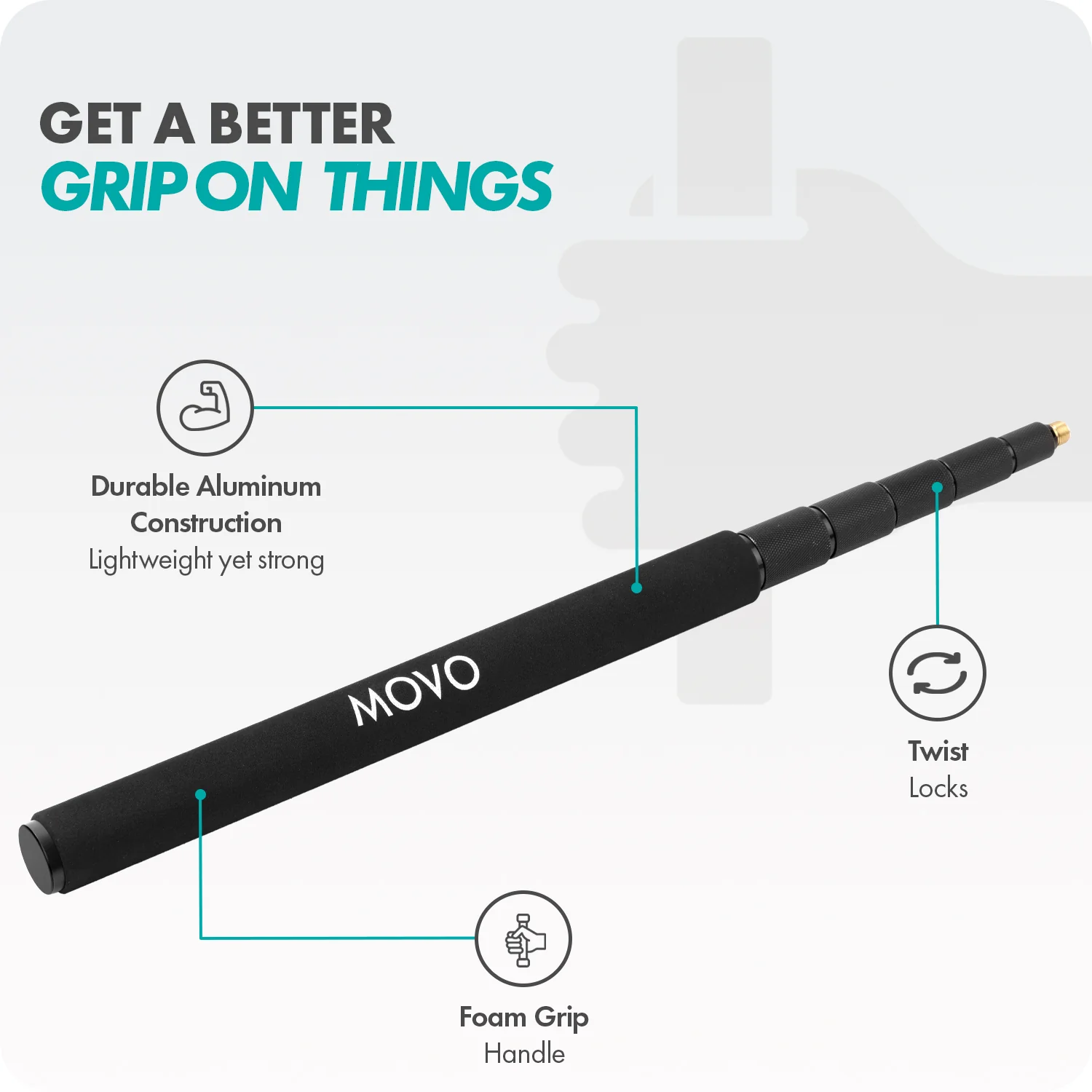 CMP-15 | Professional Aluminum Boom Pole | Movo - Image 6