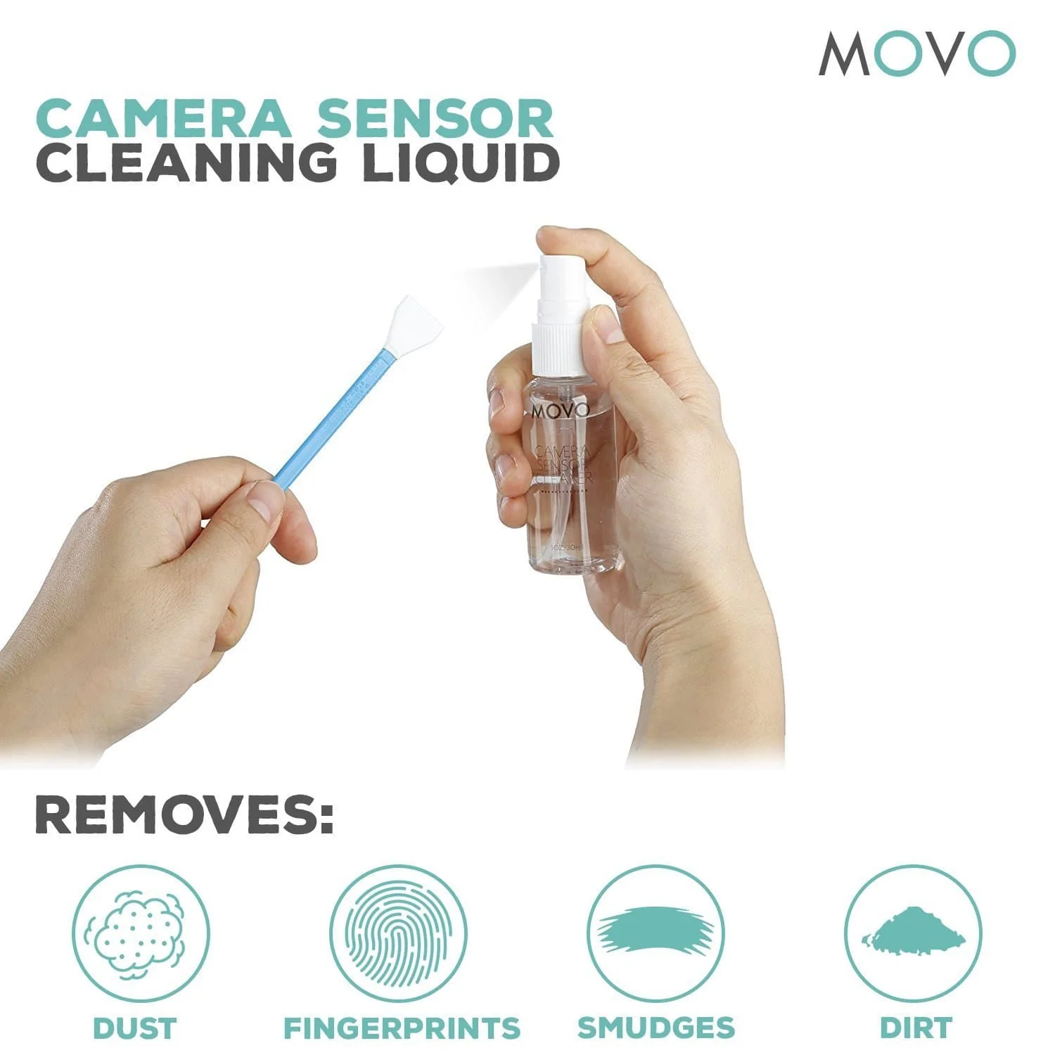 CCD Clean Kit | 18-Piece Essentials Camera Sensor Cleaner Kit | Movo - Image 2