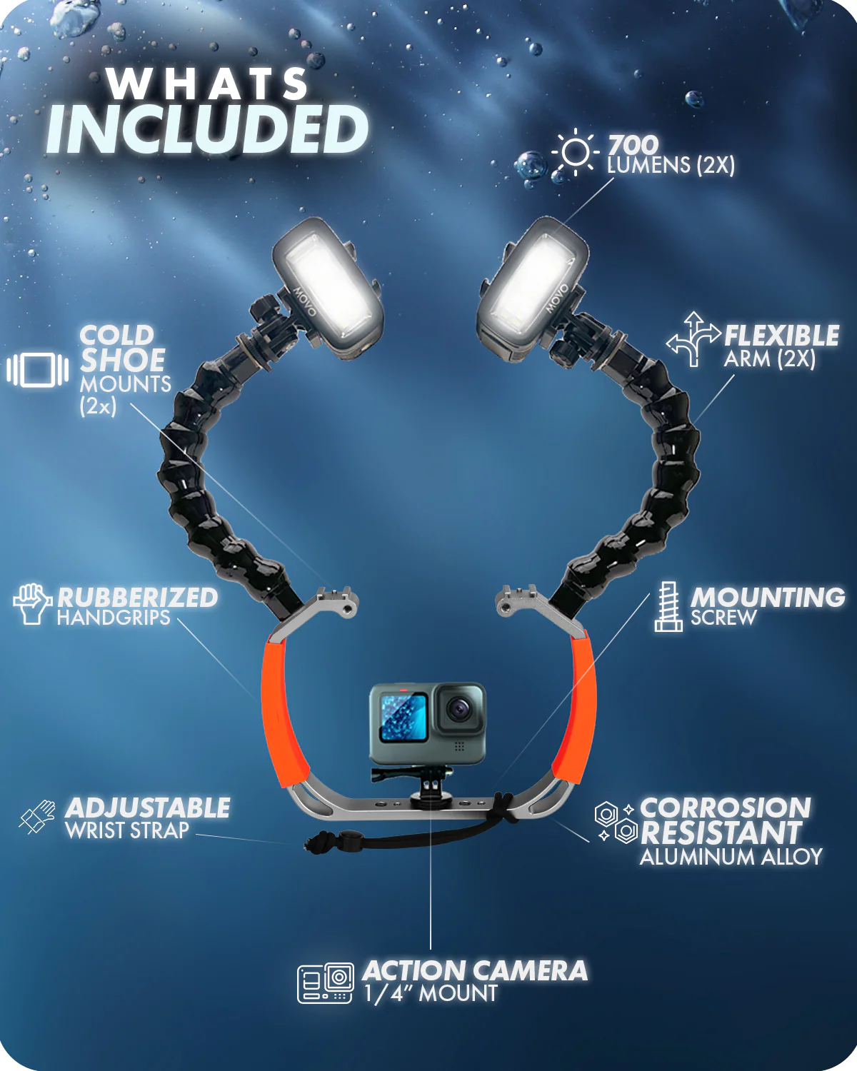 DiveRig5 | Underwater Video/Photo Diving Rig | Movo - Image 5
