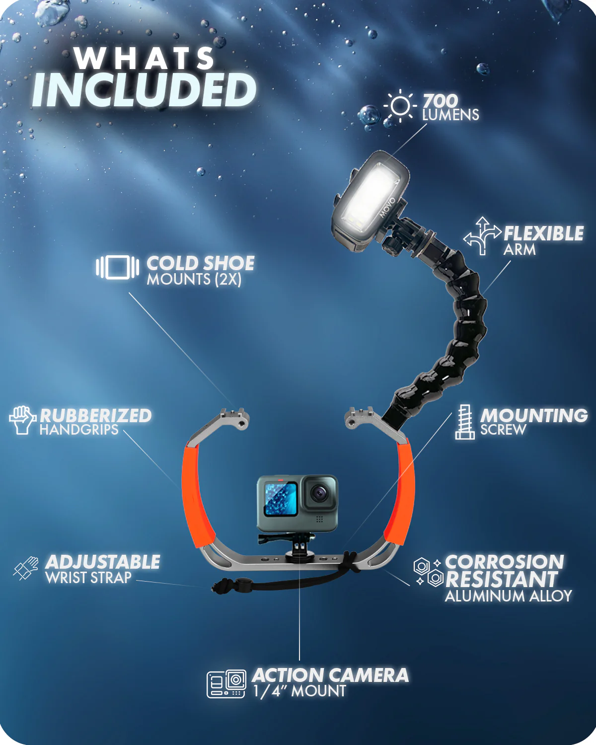 DiveRig6 | Underwater Video/Photo Diving Rig | Movo - Image 5