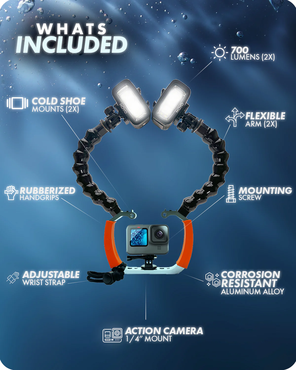 DiveRig7 | Underwater Video/Photo Diving Rig | Movo - Image 5