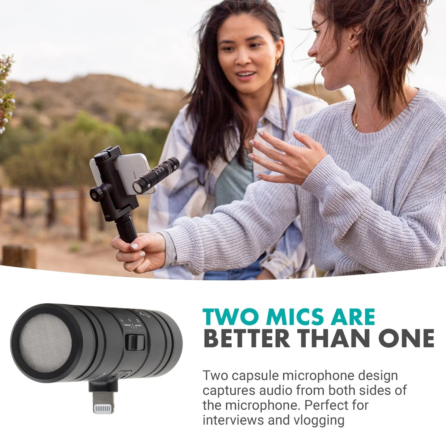 DoubleMic-DI | Dual Capsule Microphone for iPhone | Movo - Image 4