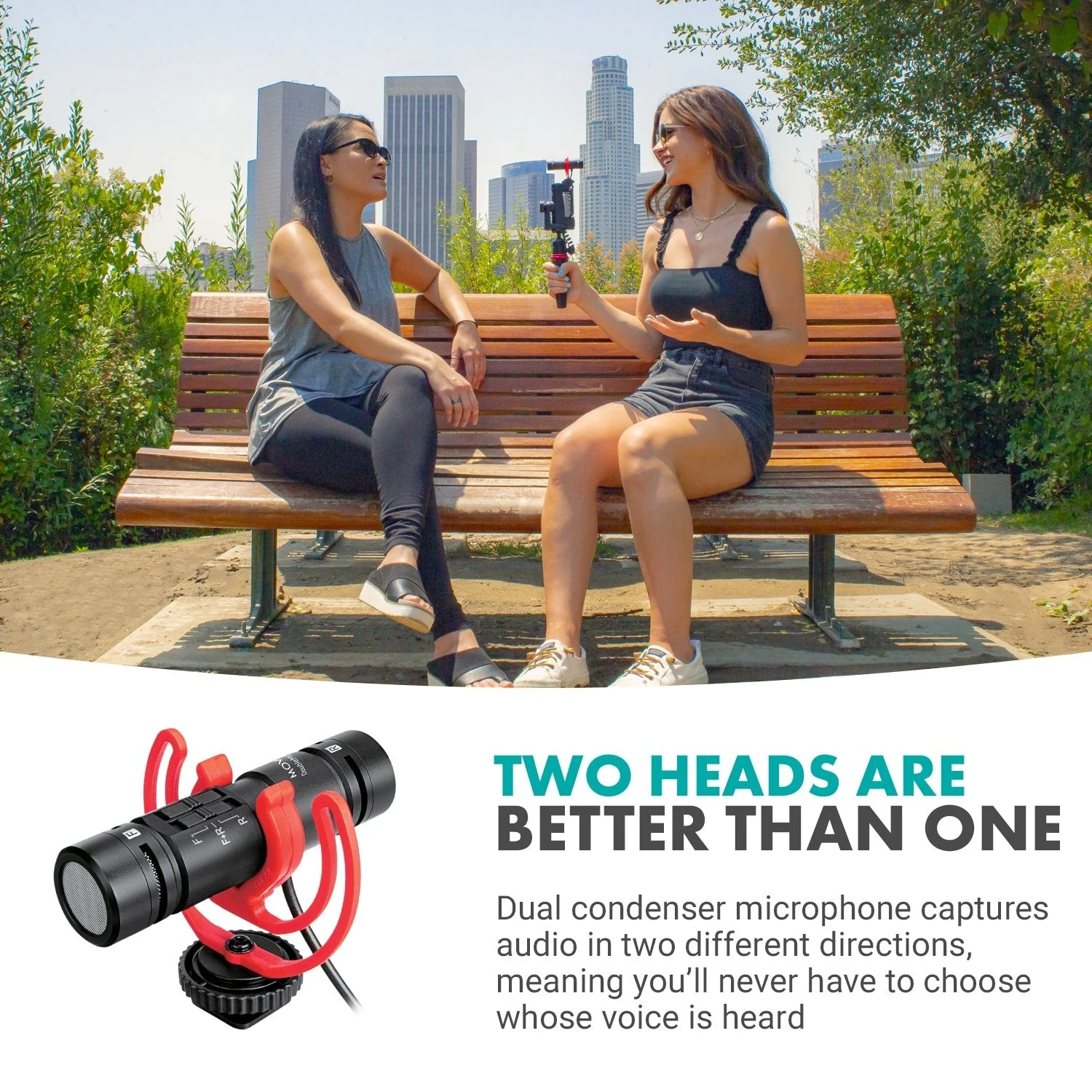 DoubleMic | Dual-Channel Supercardioid Microphone | Movo - Image 3
