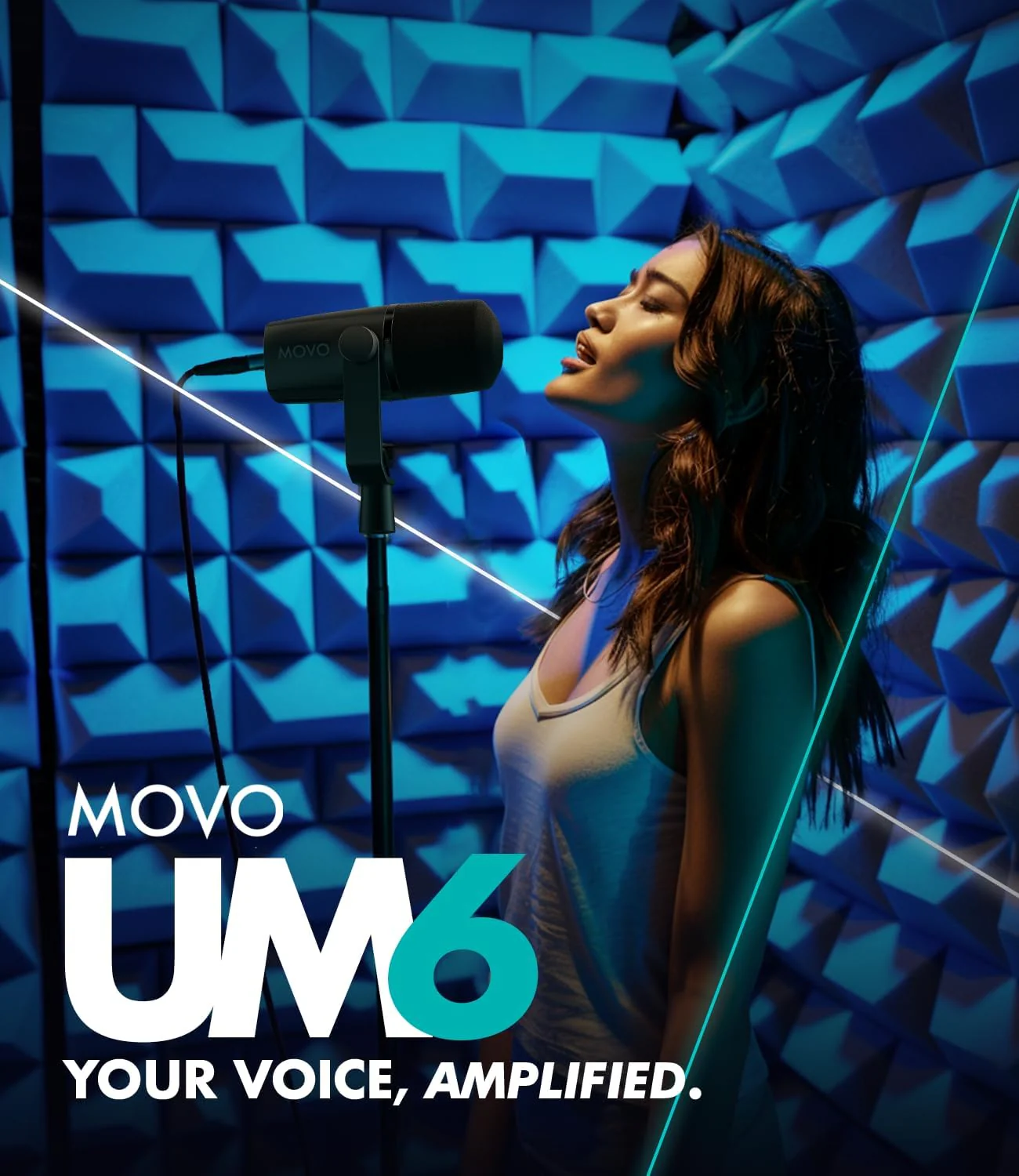 UM6 | Dynamic XLR & USB-C Microphone | Movo - Image 2