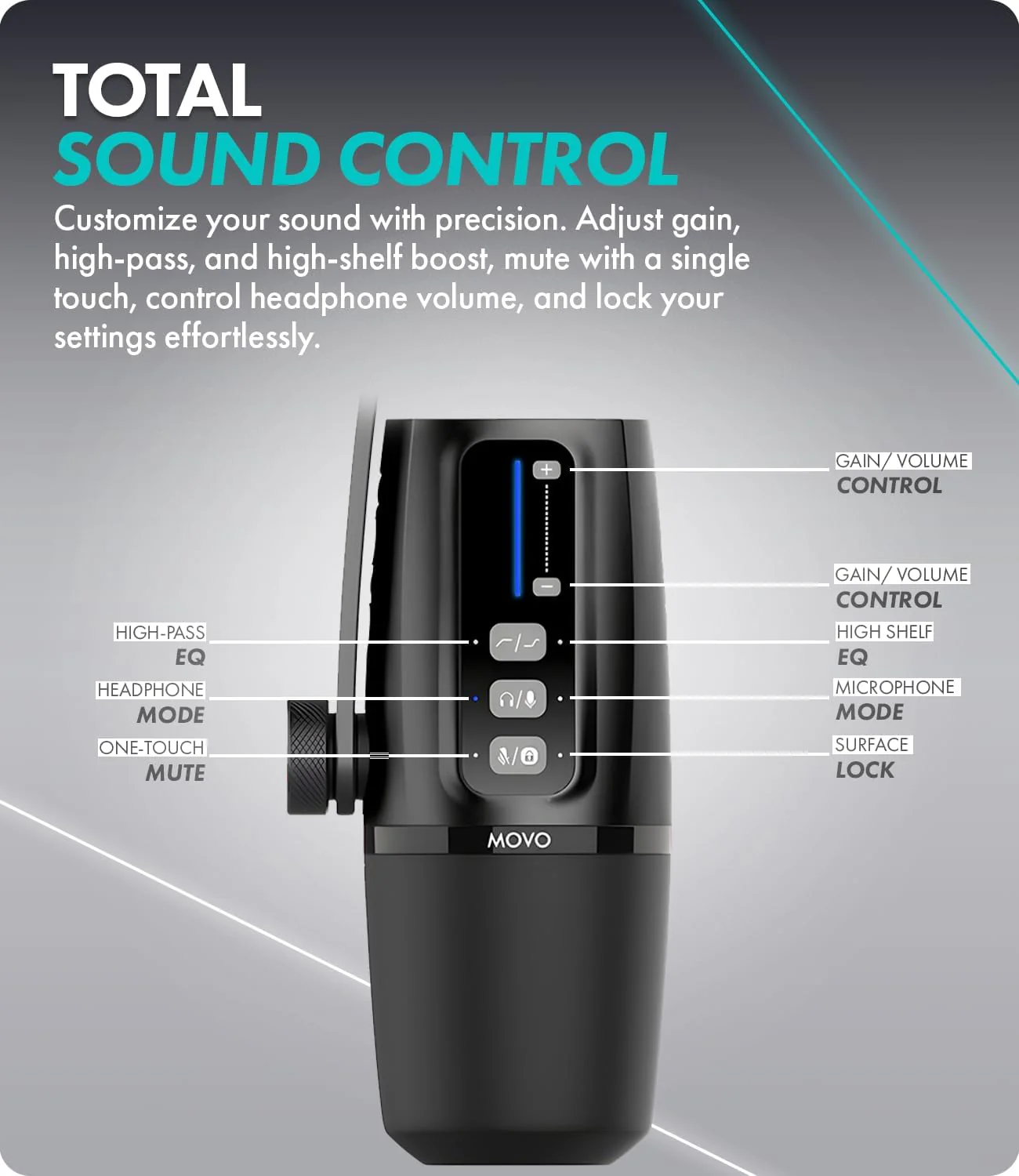 UM6 | Dynamic XLR & USB-C Microphone | Movo - Image 3