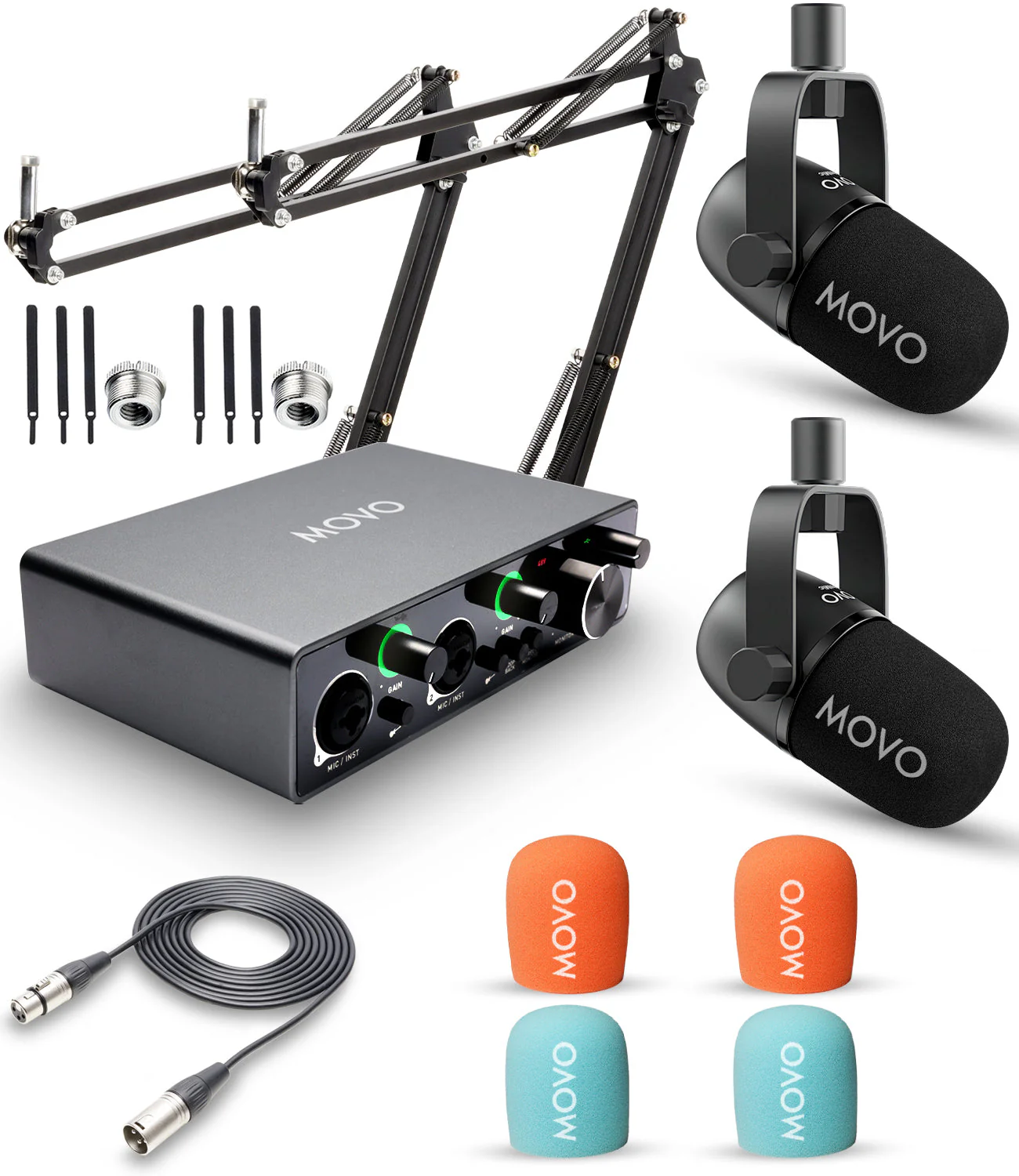 MDX-1+CastMic | Dynamic XLR Microphone Kit | Movo