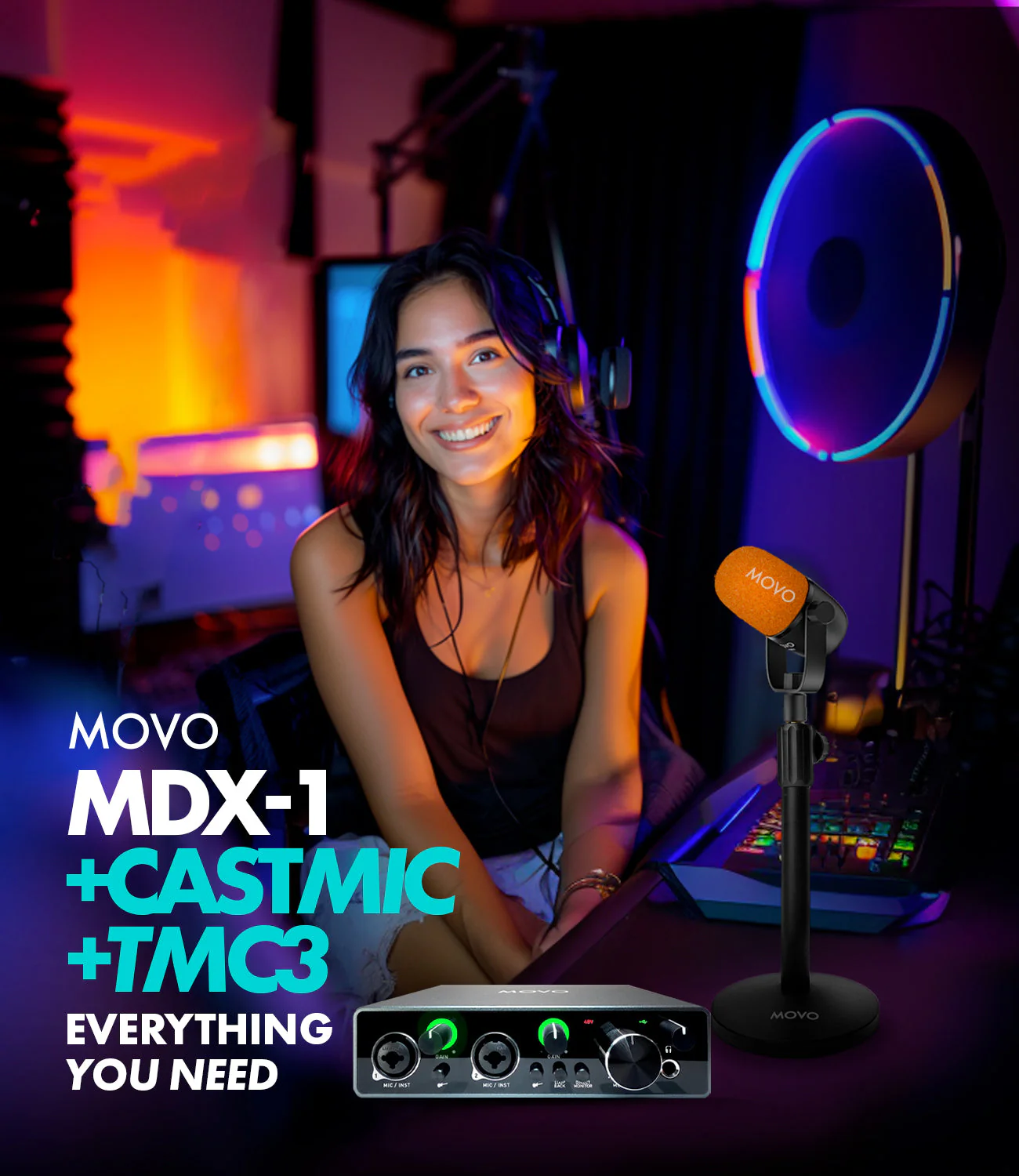 MDX-1+CastMic | Dynamic XLR Microphone Kit | Movo - Image 10