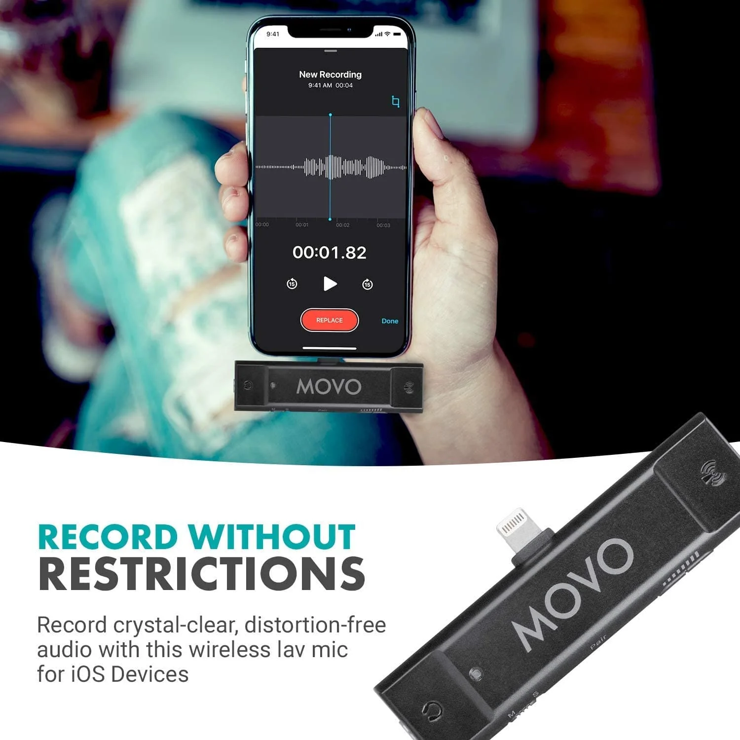 EDGE-DI-DUO | Dual Wireless Microphone System for iPhone | Movo - Image 2