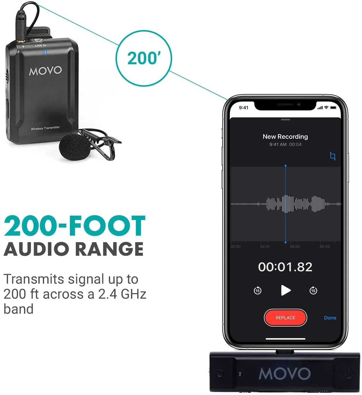 EDGE-DI | iPhone & iPad Wireless Lavalier Microphone | Movo - Image 5