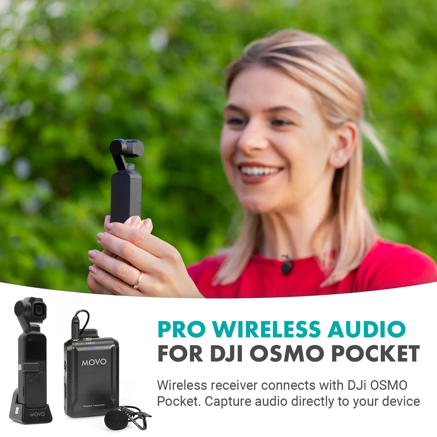 EDGE-OP | Wireless Lapel Mic System for Osmo Pocket 1 & 2 | Movo - Image 2
