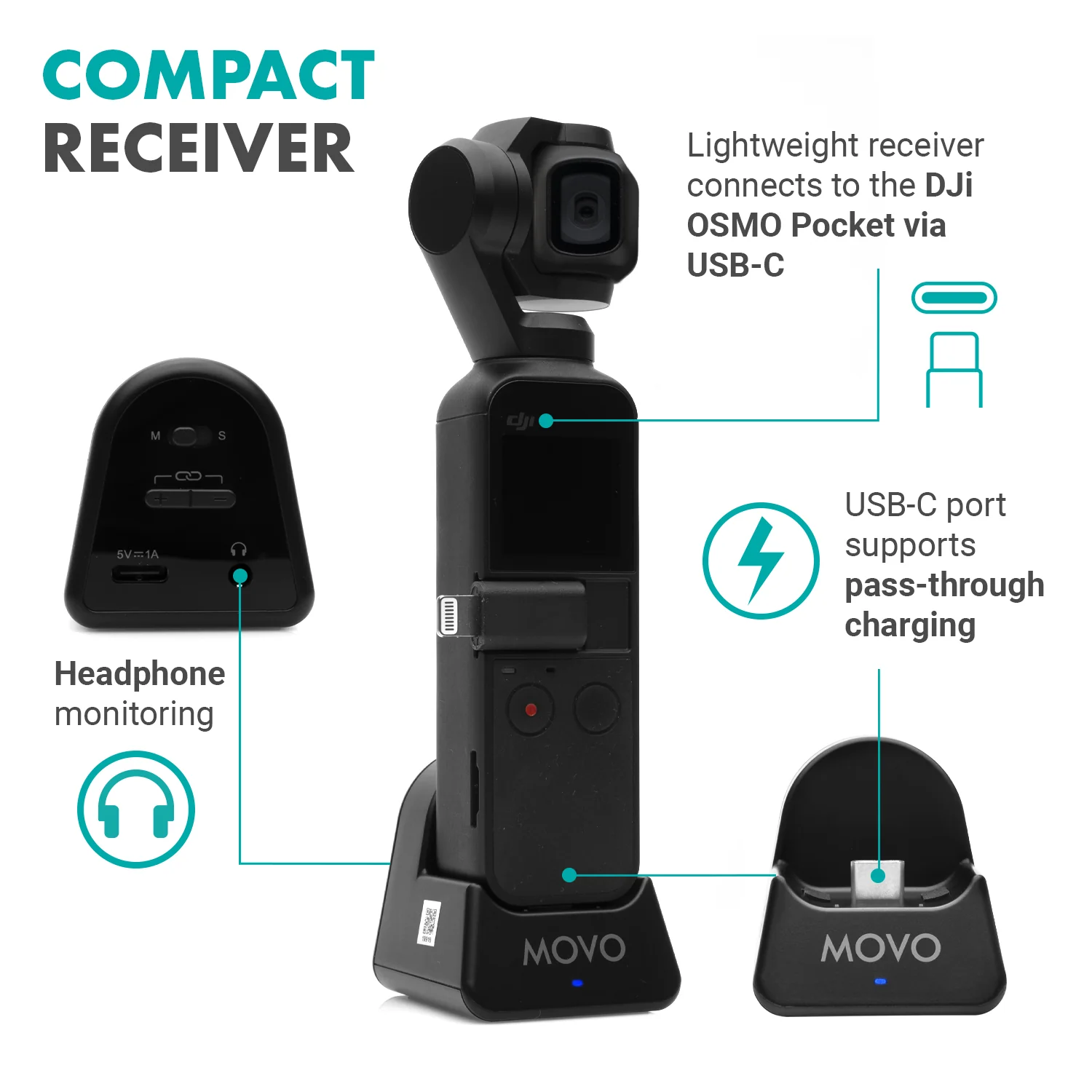 EDGE-OP | Wireless Lapel Mic System for Osmo Pocket 1 & 2 | Movo - Image 4