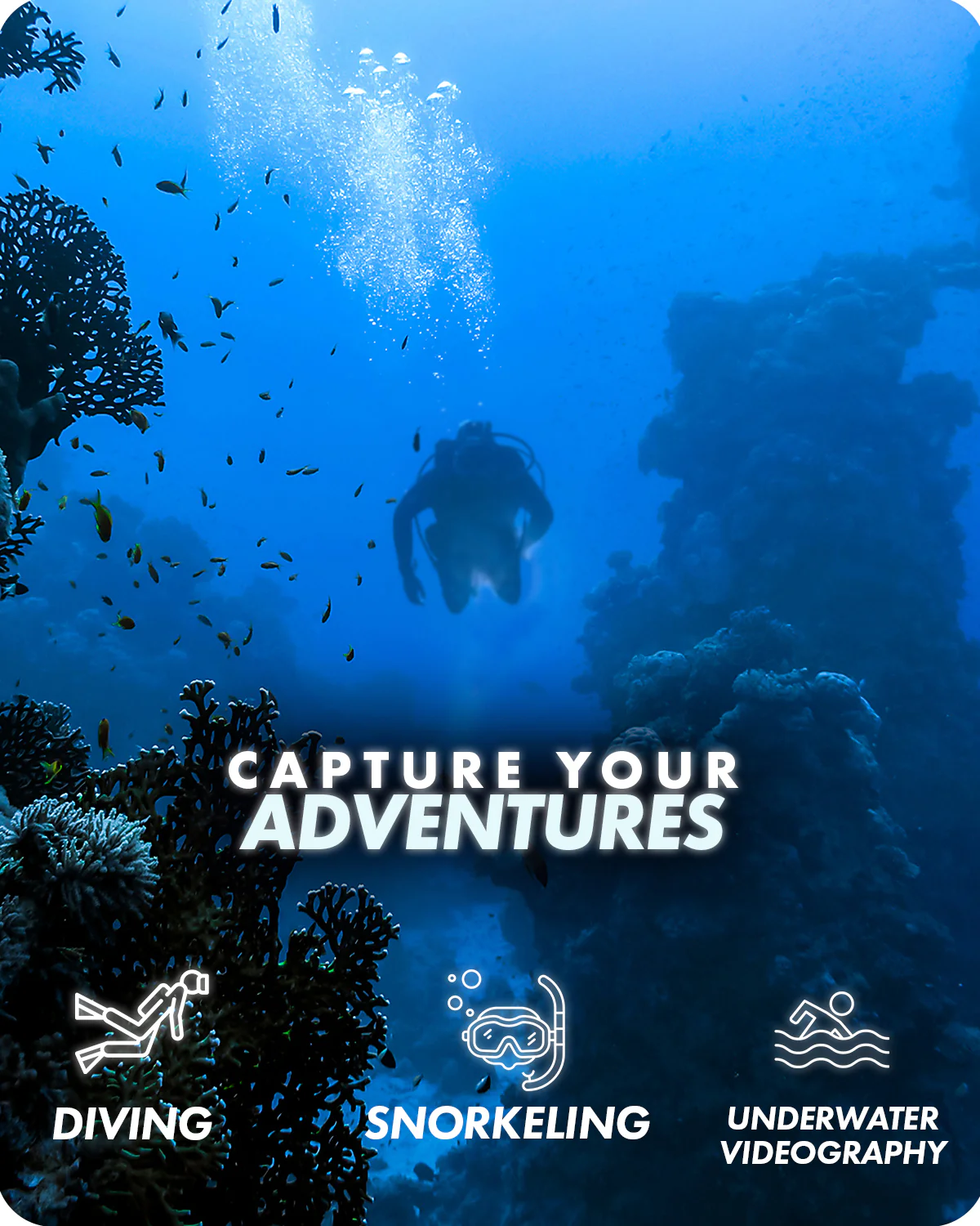 GB-U80T | Large Underwater Rig with TWO Ball Mounts | Movo - Image 4