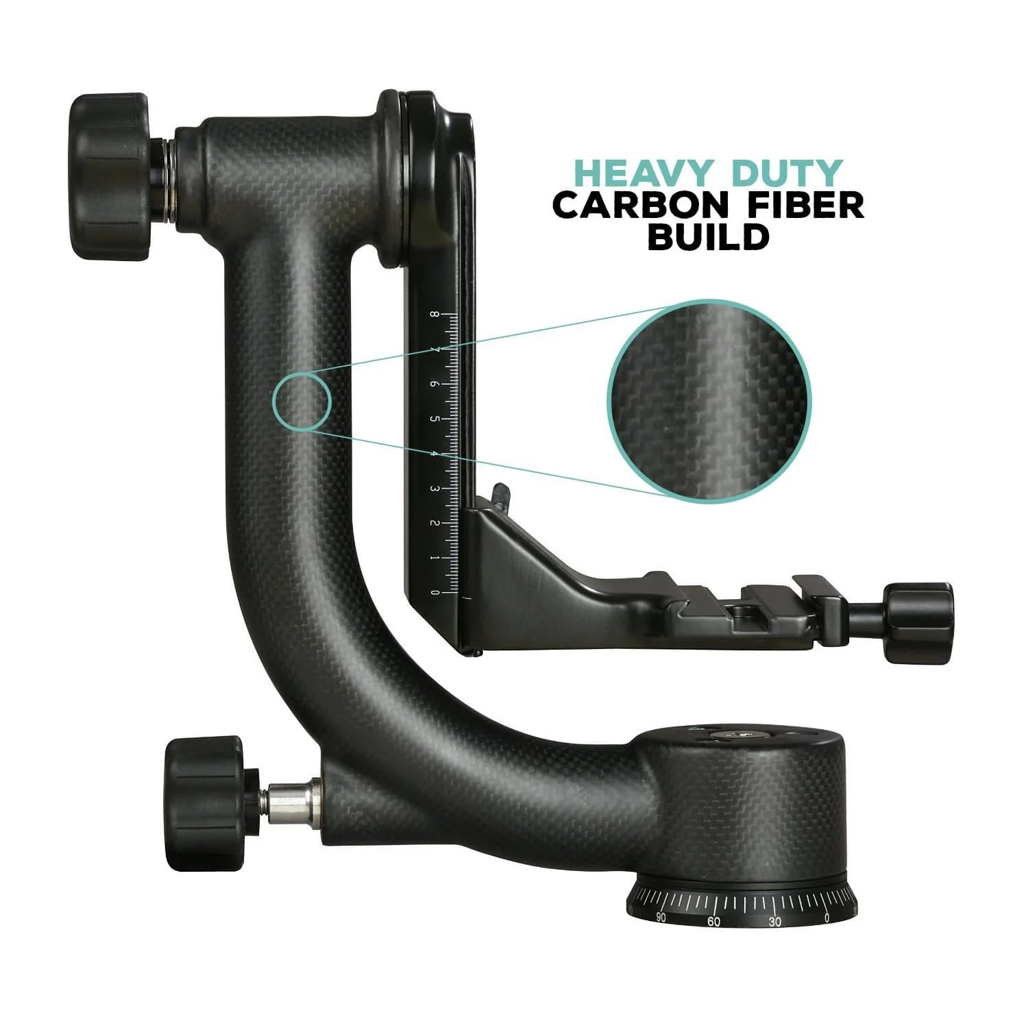 GH800 | Professional Gimbal Tripod Head | Movo - Image 3