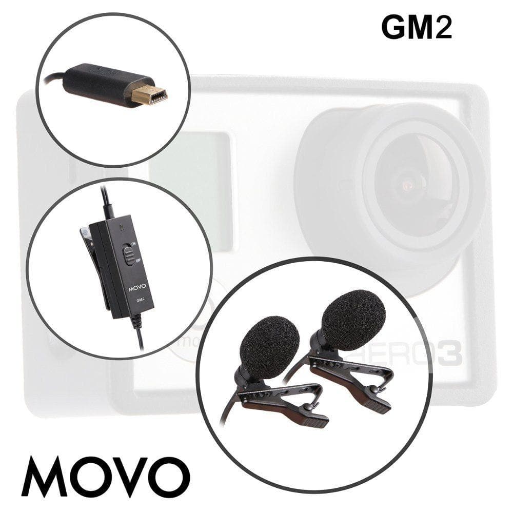 GM2 | Dual-Capsule Condenser Lavalier Microphone System for GoPro | Movo - Image 6