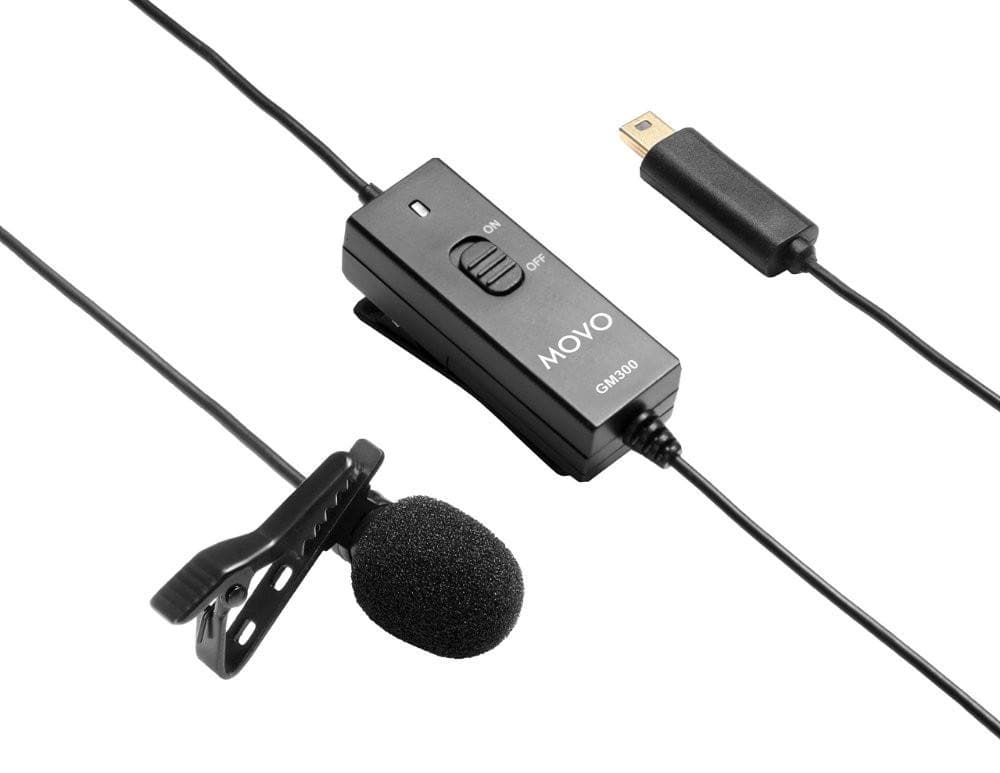 GM300 | Lightweight Battery Powered Lavalier Microphone for GoPro | Movo - Image 3