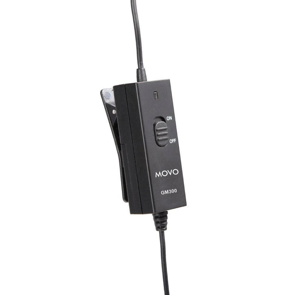 GM300 | Lightweight Battery Powered Lavalier Microphone for GoPro | Movo - Image 5