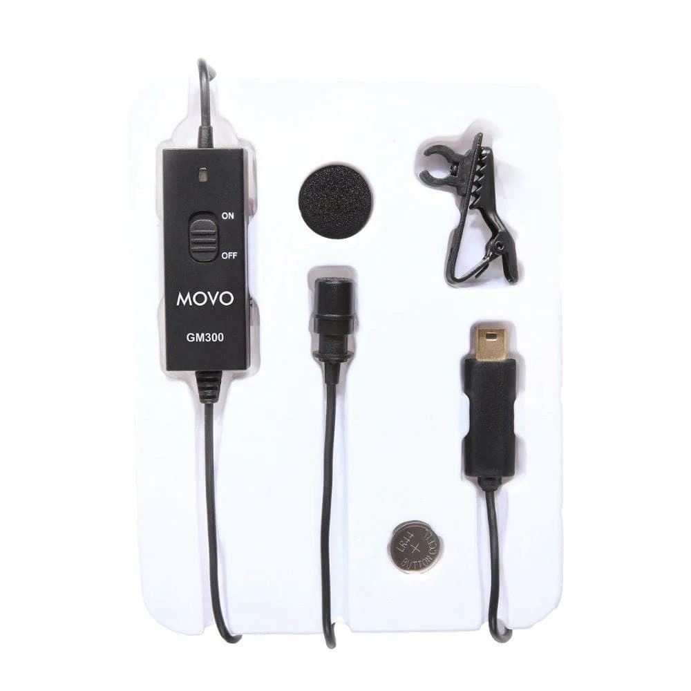 GM300 | Lightweight Battery Powered Lavalier Microphone for GoPro | Movo - Image 7