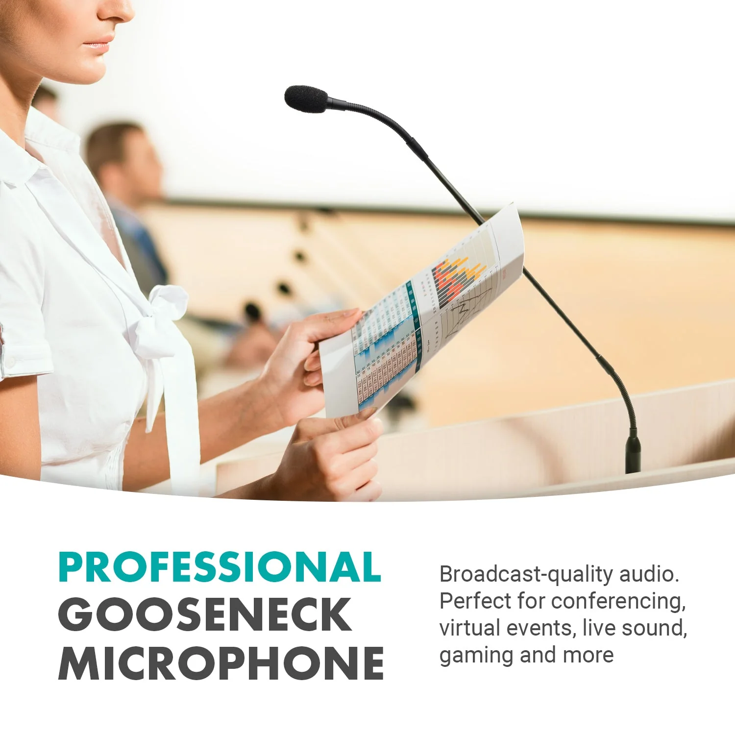 GM-7 | USB Gooseneck Microphone | Movo - Image 2