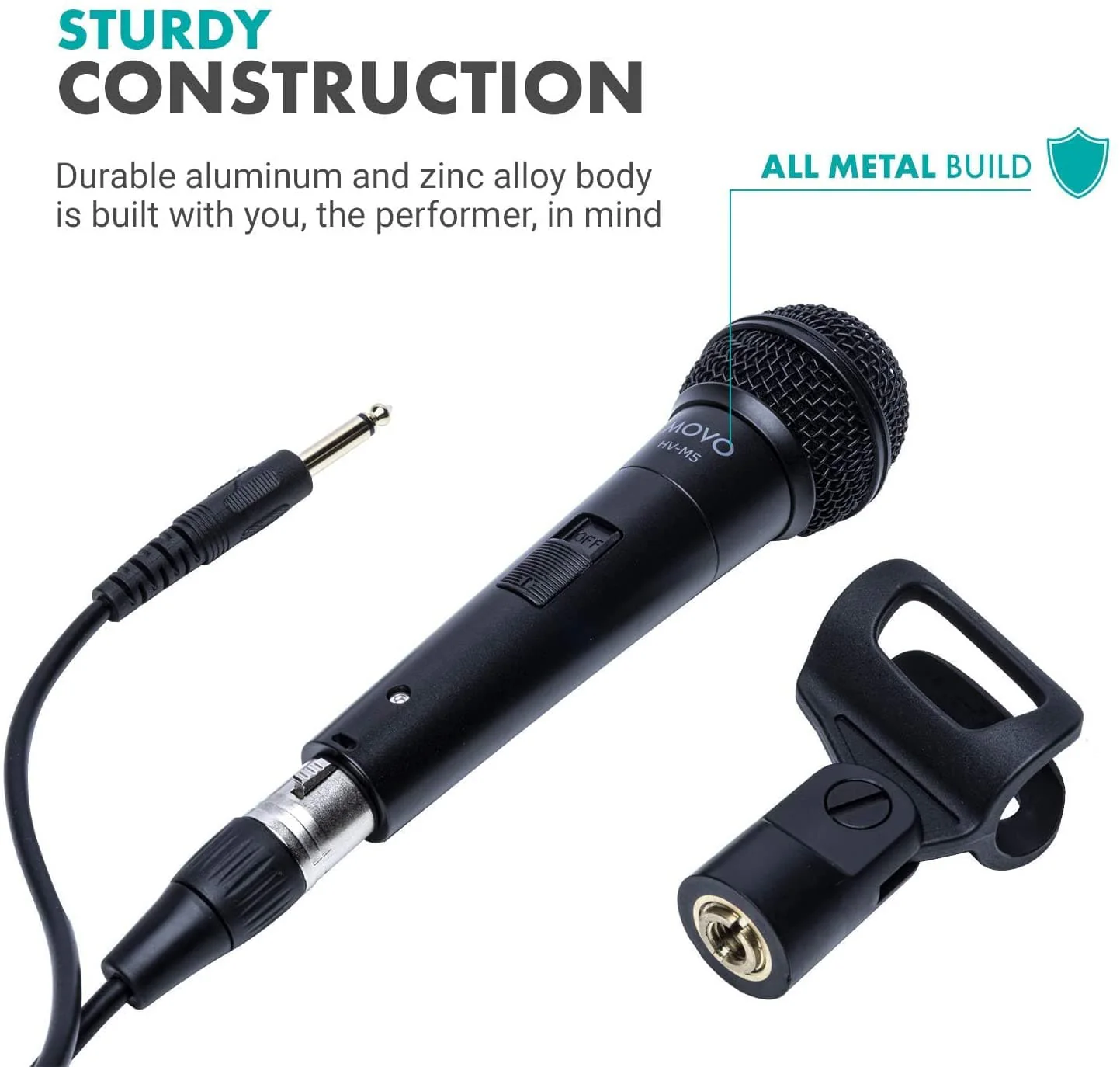HV-M5 | Dynamic Cardioid Vocal Microphone | Movo - Image 7