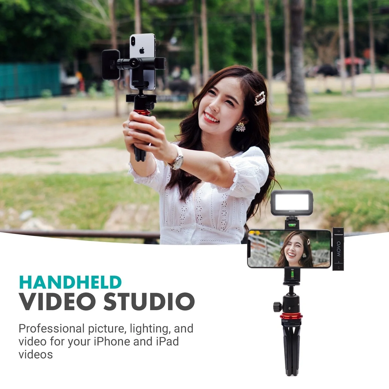 iVlogW1L | Smartphone Kit For Lightning | Movo - Image 2