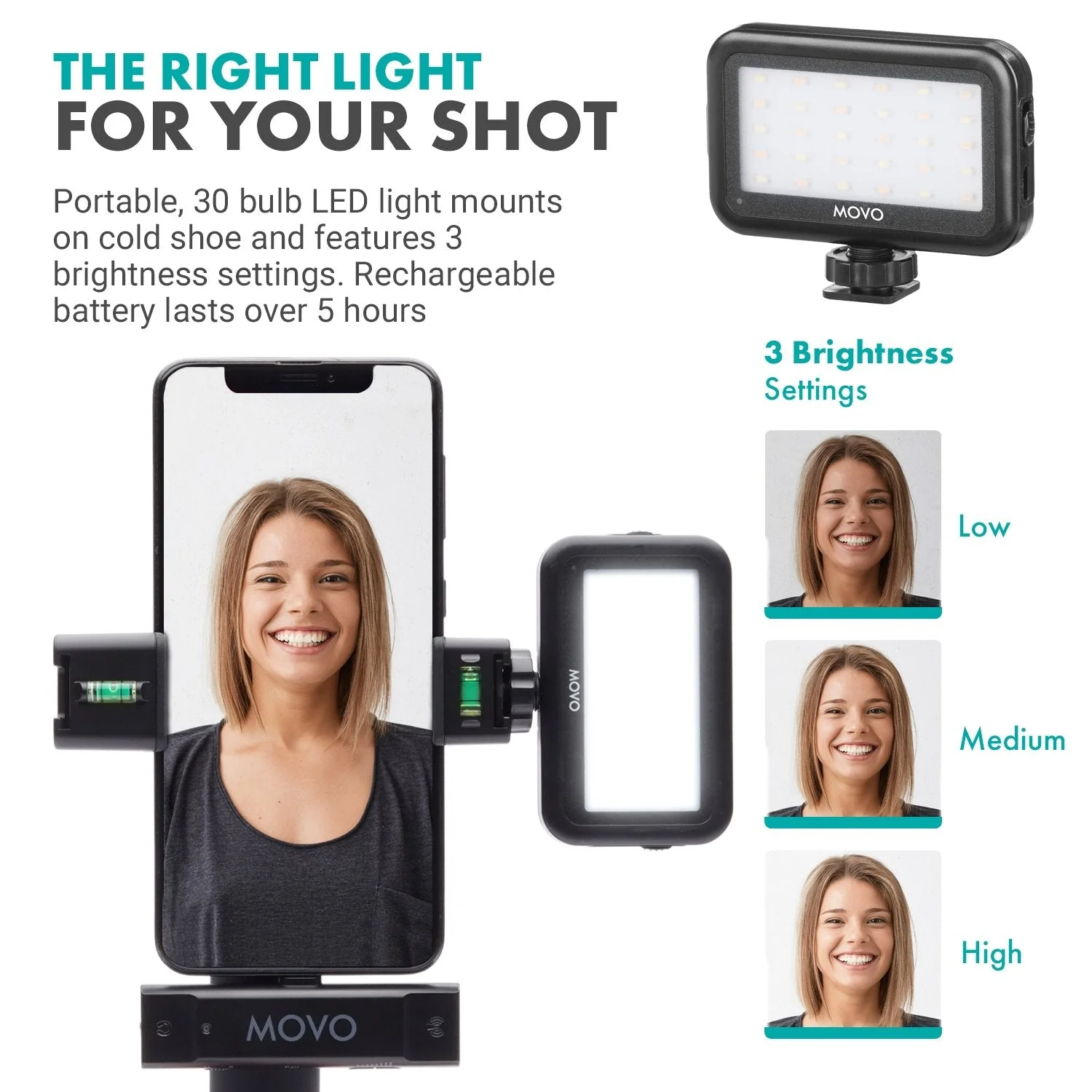 iVlogW1L | Smartphone Kit For Lightning | Movo - Image 3