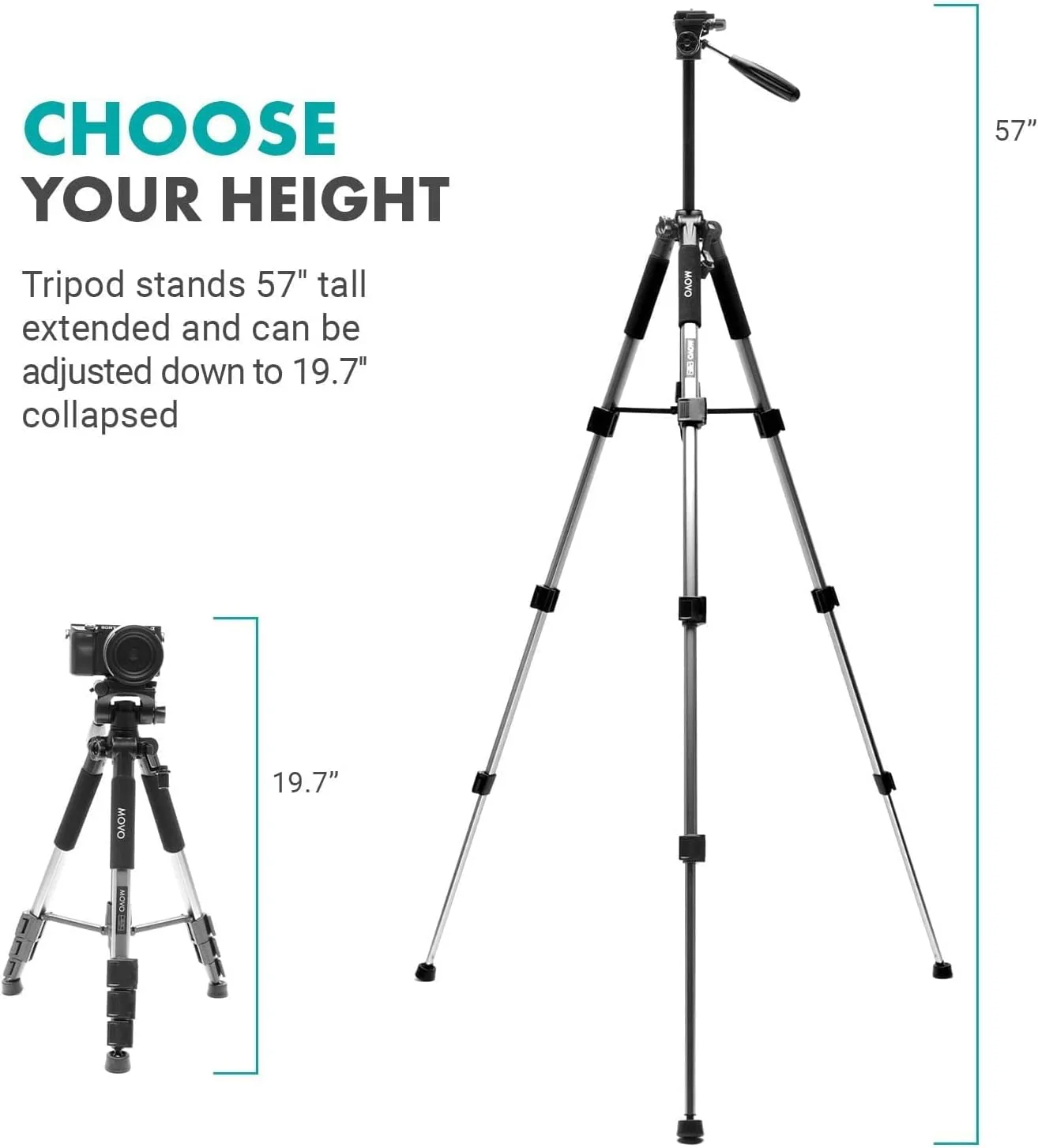 iVlog1+MV-T5 | iPhone Vlogging Kit With Full Size Tripod | Movo - Image 4
