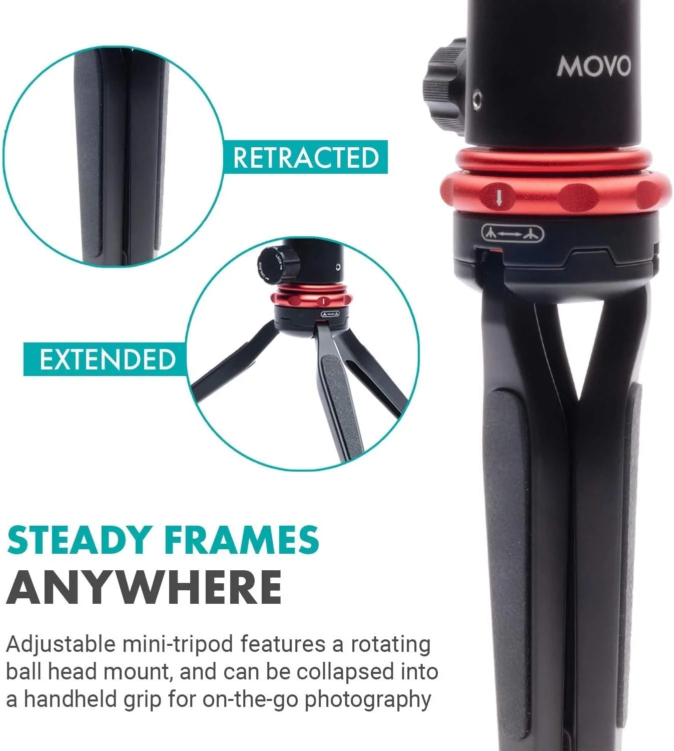 iVlog1+MV-T5 | iPhone Vlogging Kit With Full Size Tripod | Movo - Image 7