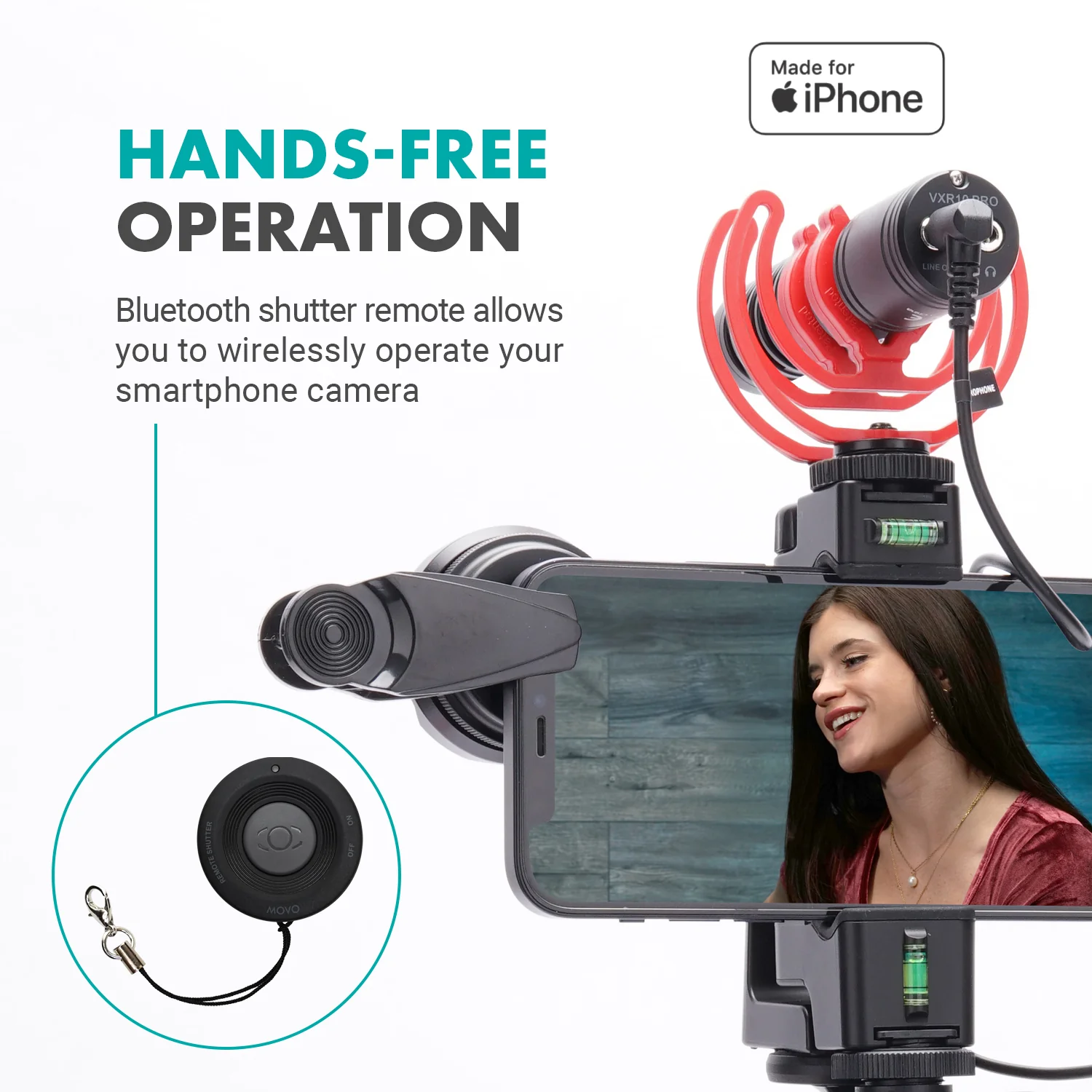 iVlog1+MV-T5 | iPhone Vlogging Kit With Full Size Tripod | Movo - Image 8