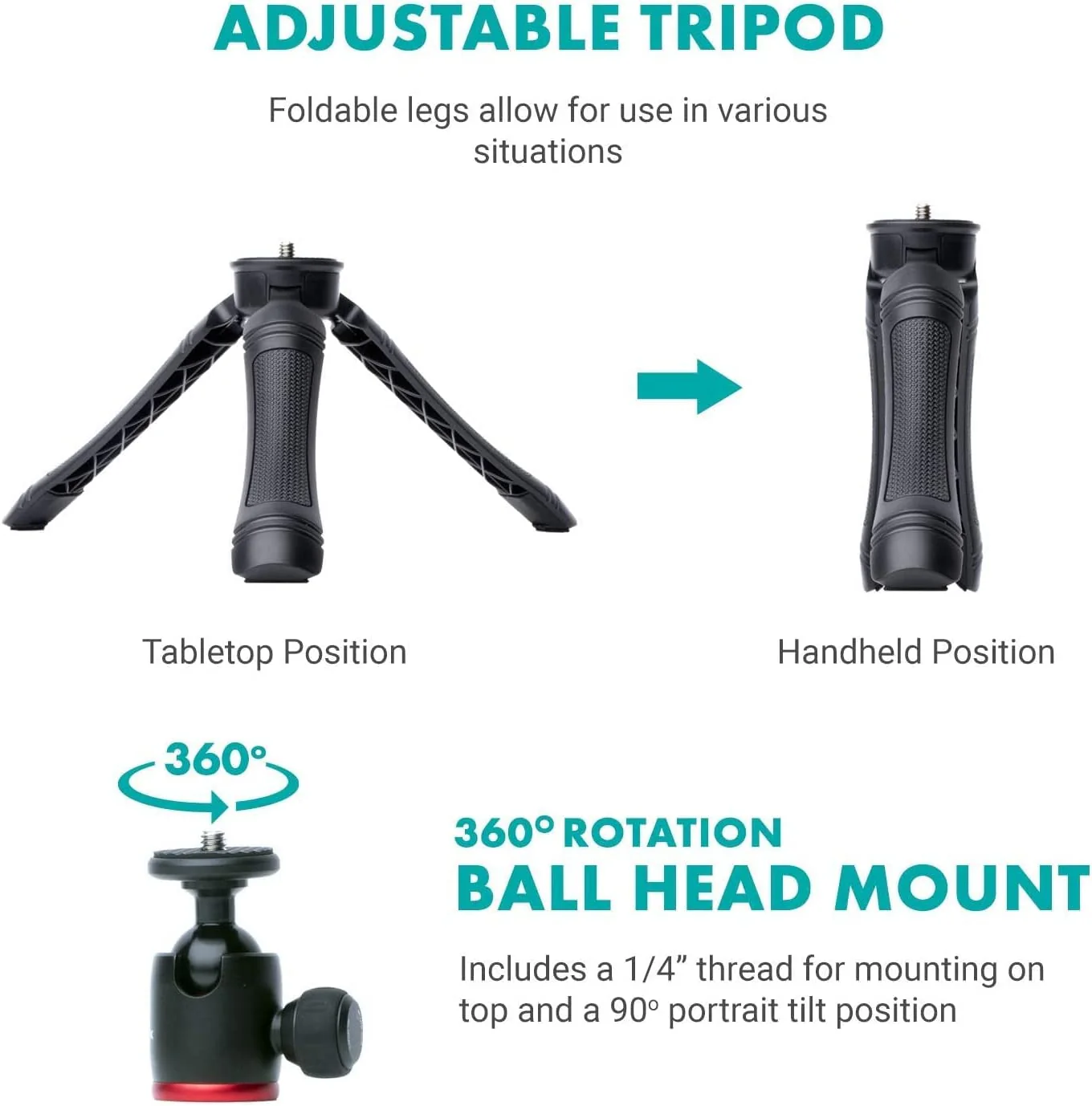 iVlogger+MV-T5 | Smartphone Vlogging Kit with Fullsize Tripod | Movo - Image 7