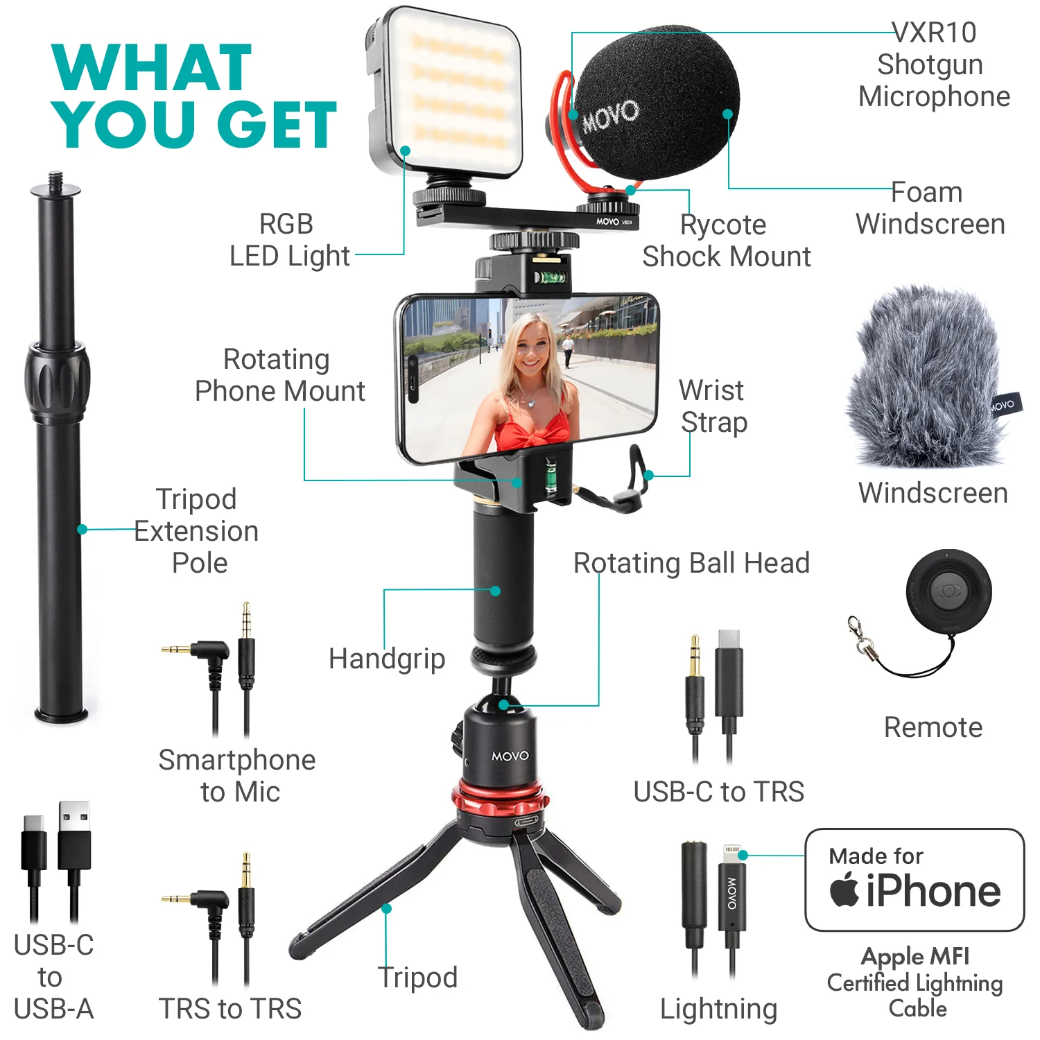 iVlogger-PRO | Premium Vlogging Kit | Movo - Image 2