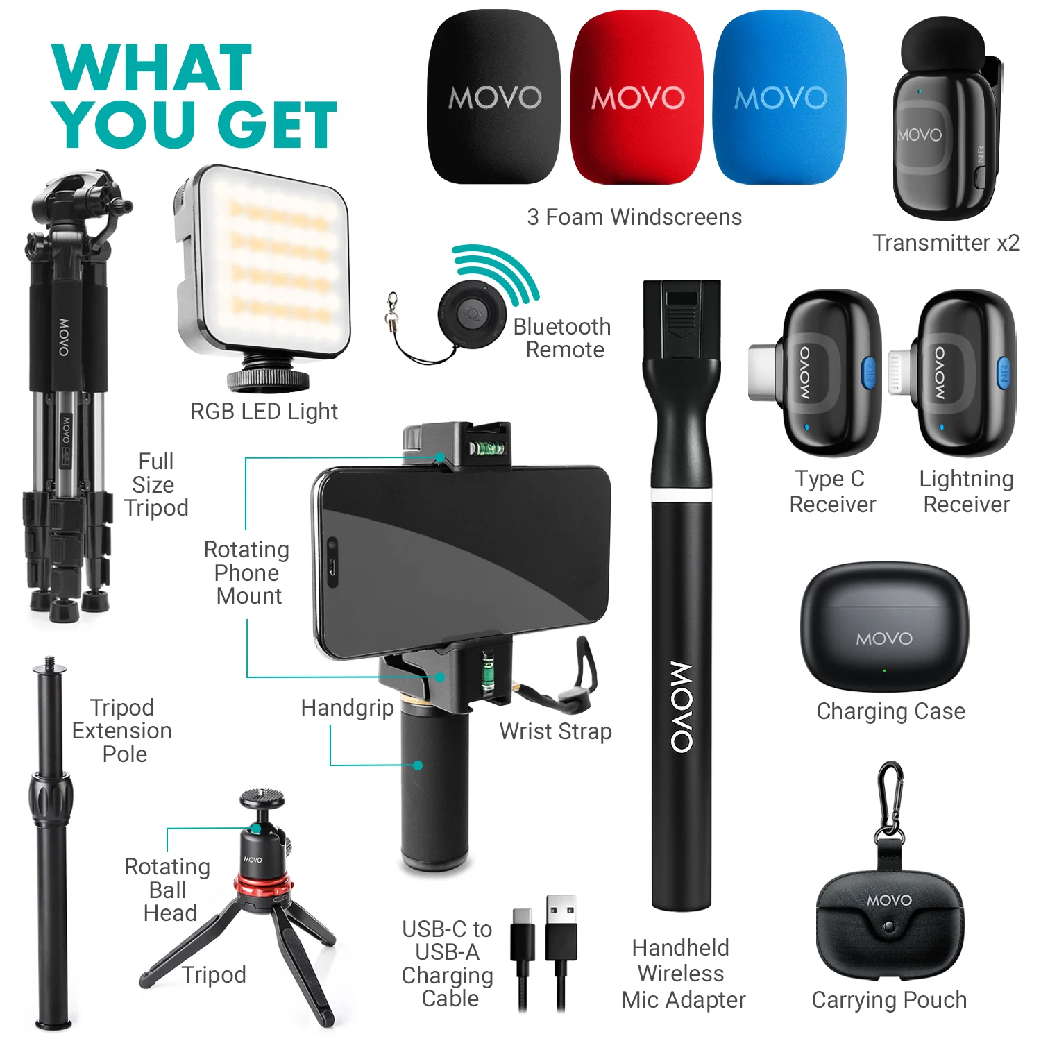 iVlogger-PRO-Wireless | Smartphone Video Kit | Movo - Image 7
