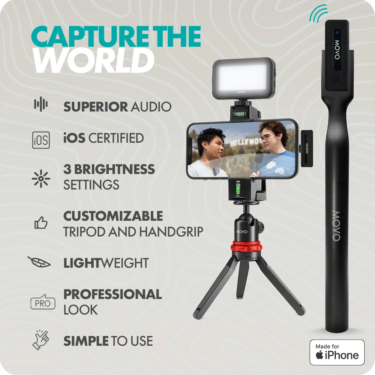 iVlogger-Wireless | Wireless Vlogging Kit | Movo - Image 3
