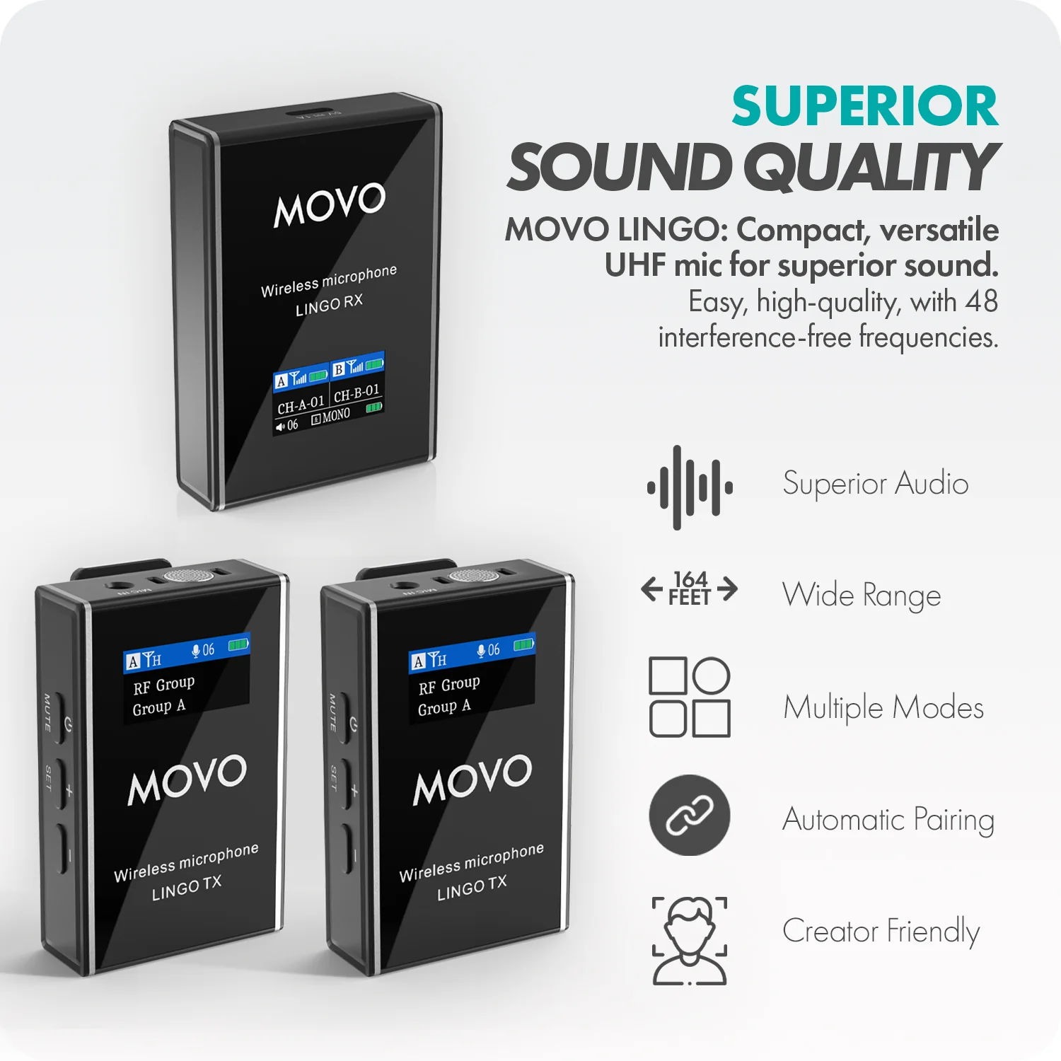 LINGO DUO | Wireless Lavalier Microphone | Movo - Image 4