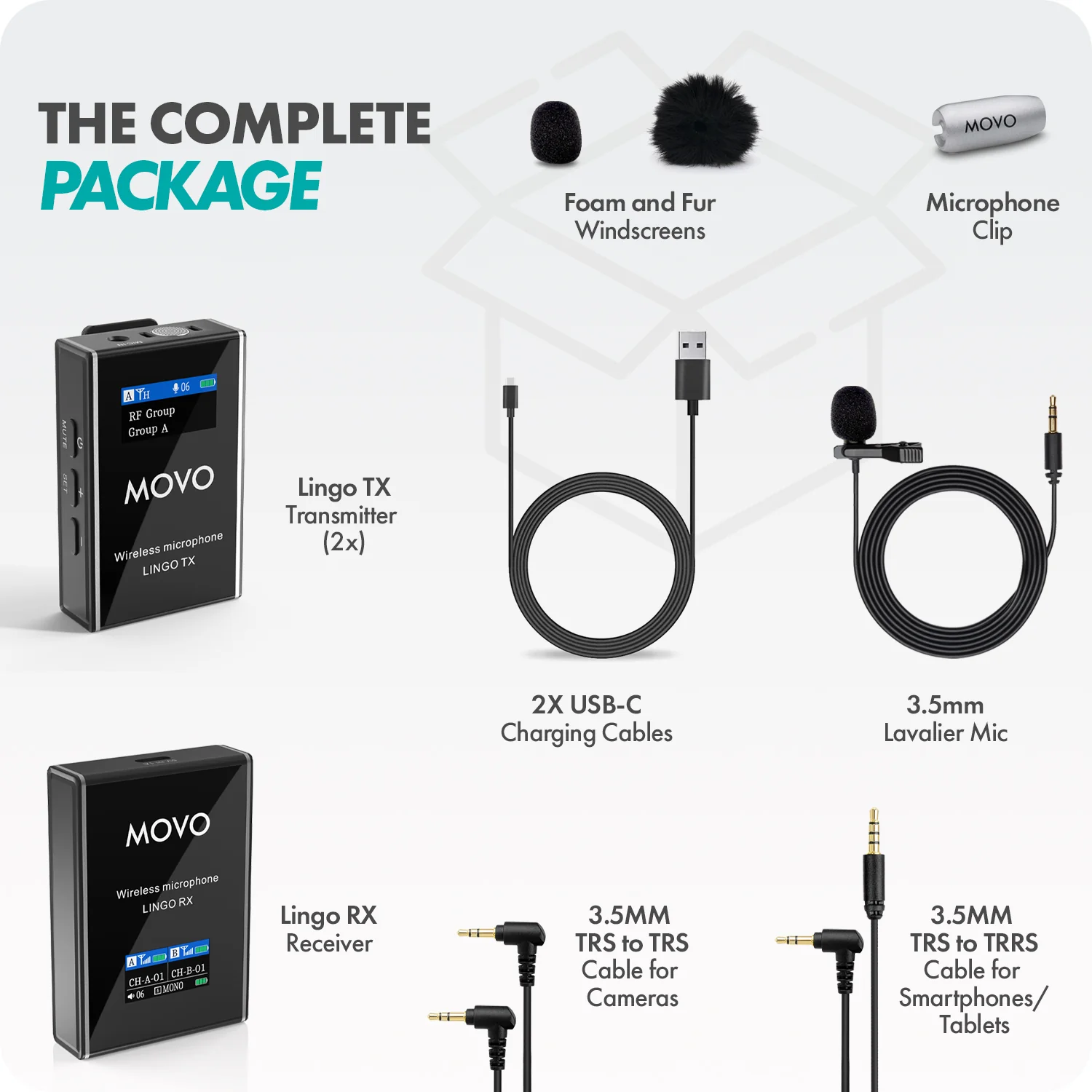 LINGO DUO | Wireless Lavalier Microphone | Movo - Image 6