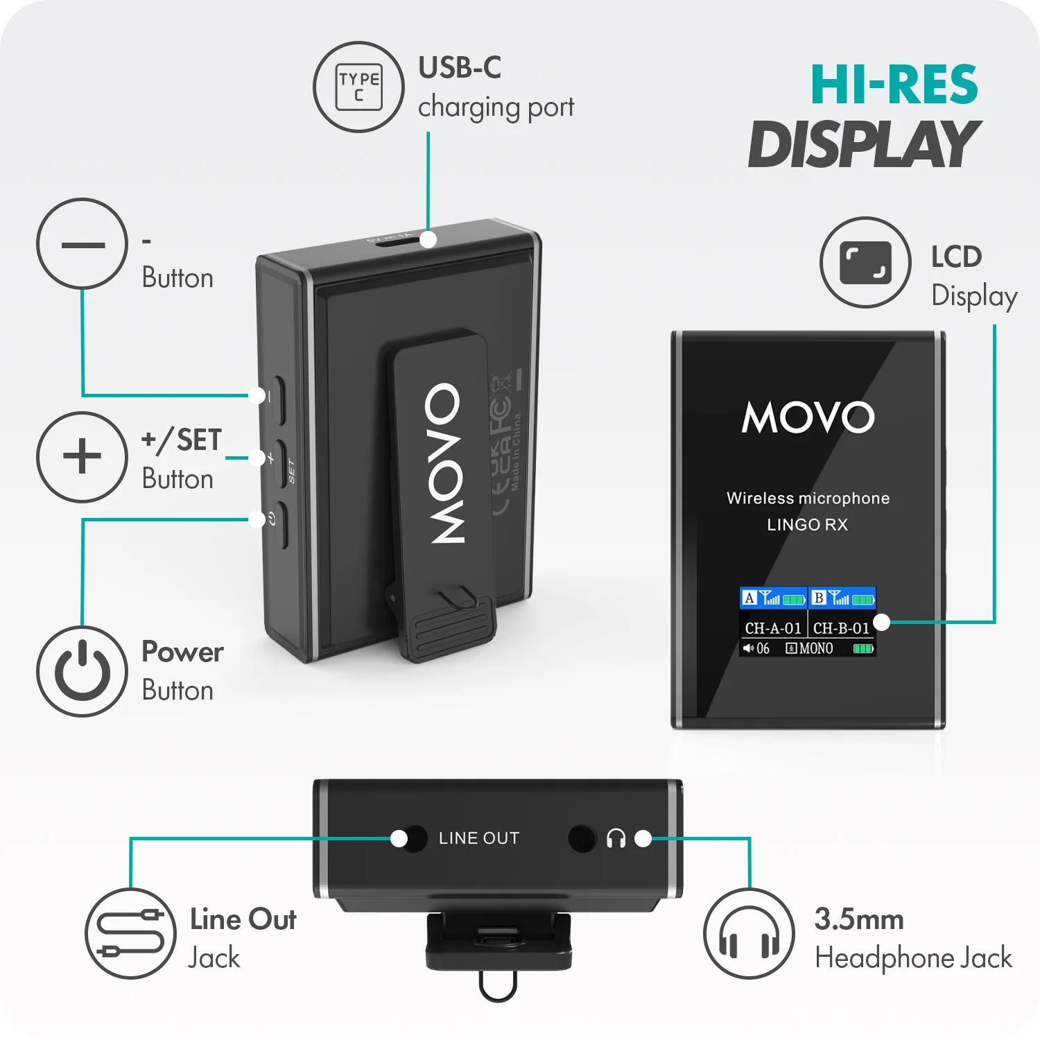 LINGO | Wireless Lavalier Microphone | Movo - Image 5
