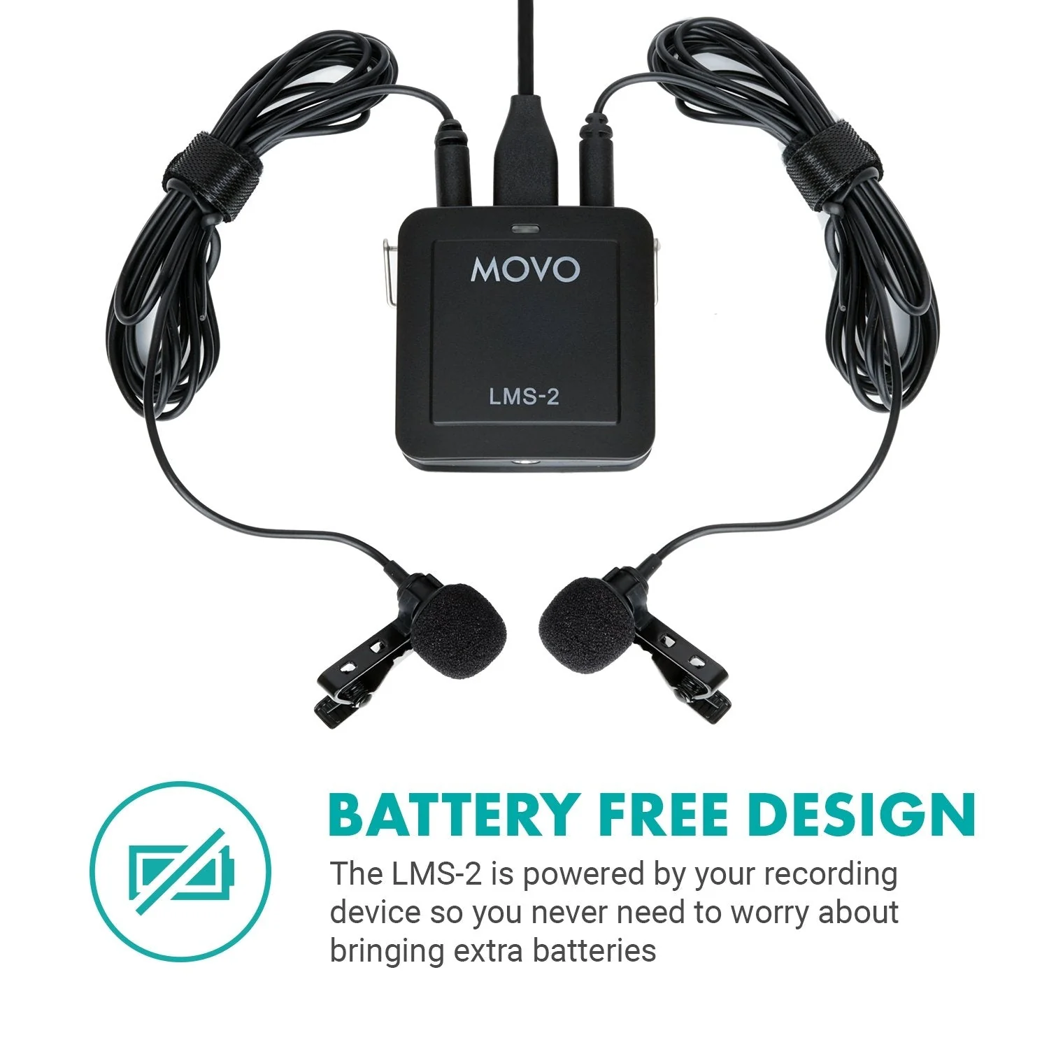 LMS-2 | Dual Channel Wired Microphone Kit | Movo - Image 4