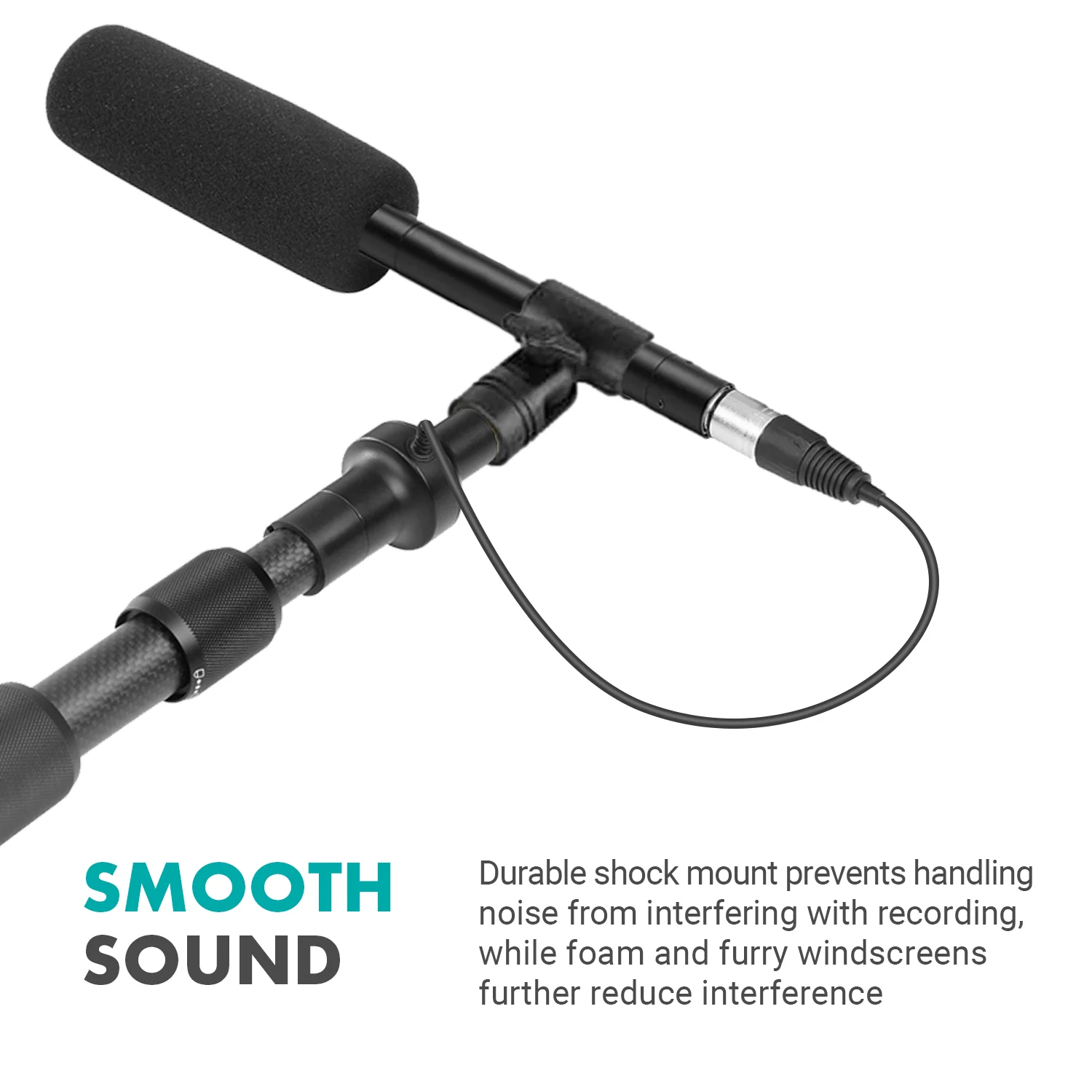 BYPB25+BYPVM1000 | Shotgun Mic with Boom Pole Kit | Movo - Image 3