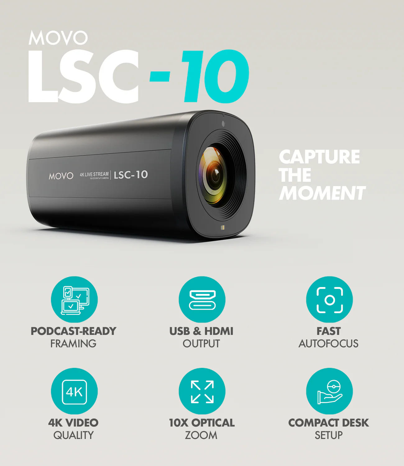 LSC-10 | 4K Webcam | Movo - Image 3