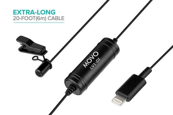 LV1-DI | Lightning iPhone Lavalier Microphone | Movo - Image 7