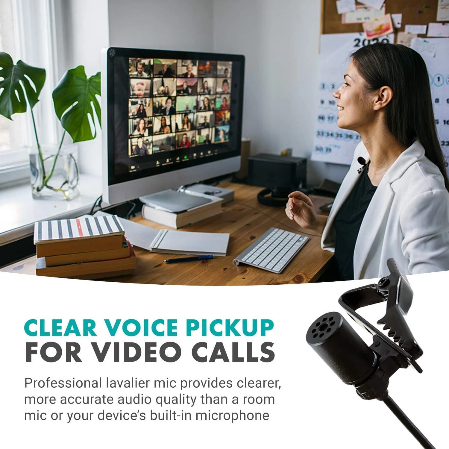 LV1-USB | Universal USB Lavalier Mic | Movo - Image 3