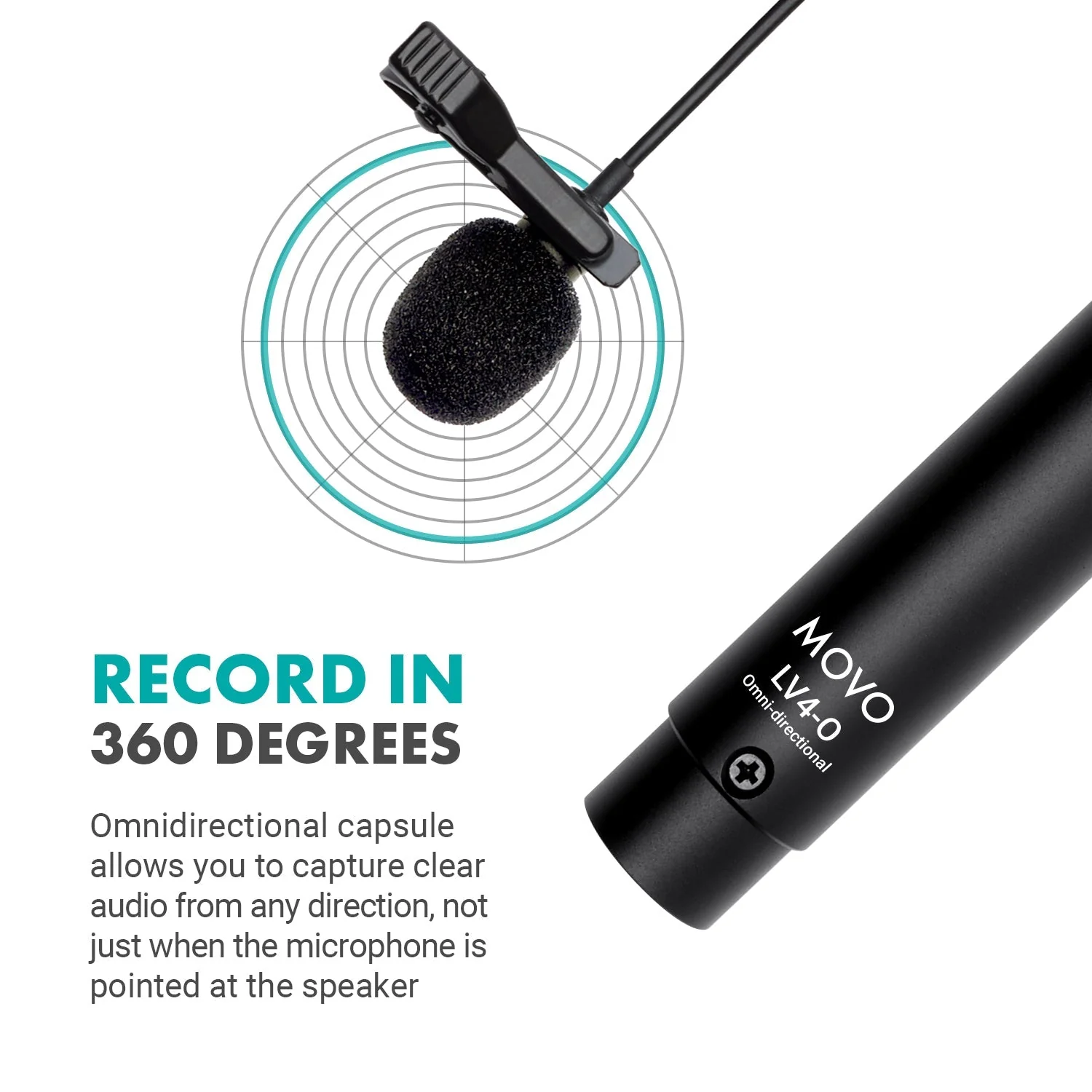 LV4 | Lavalier Microphones with XLR Connector Set | Movo - Image 4