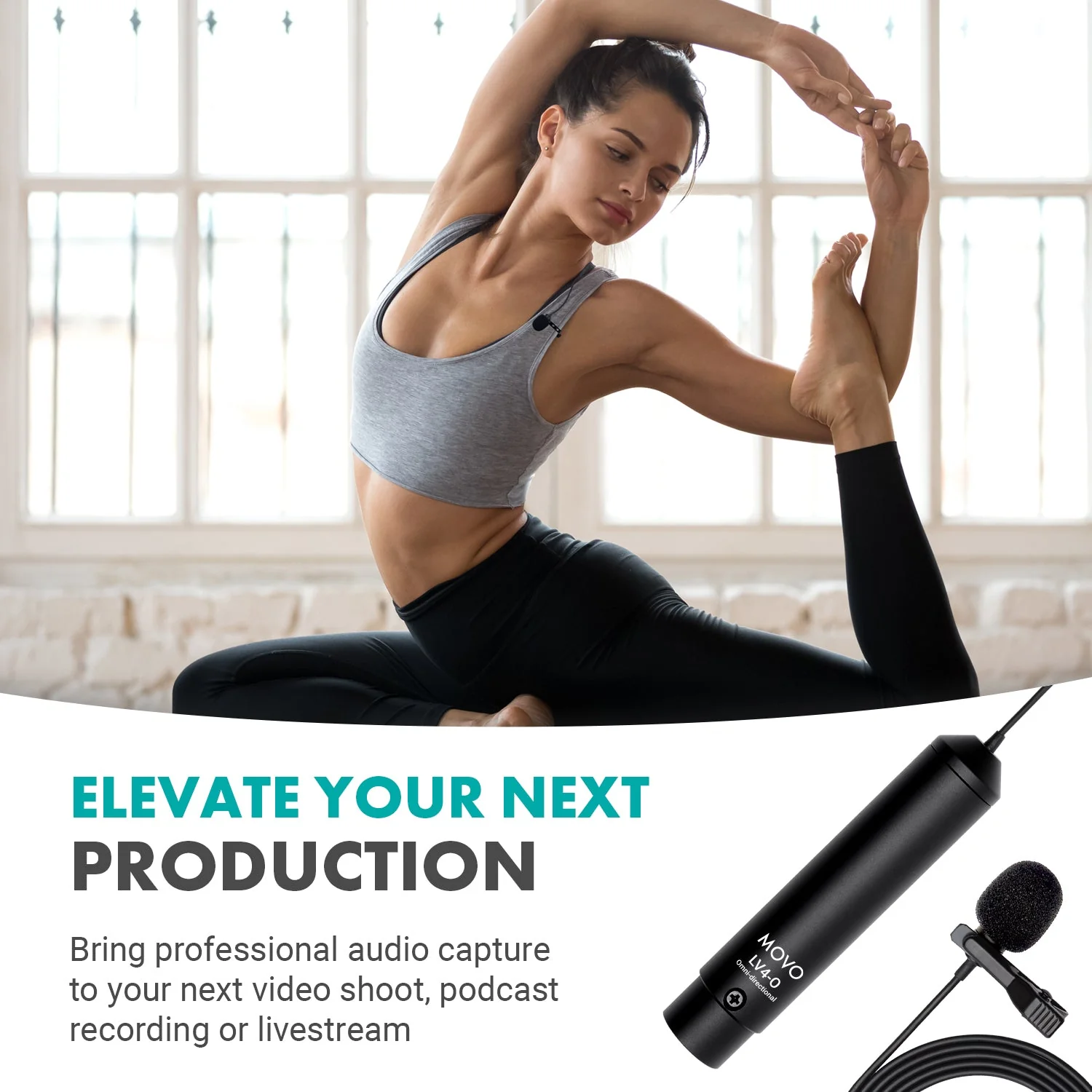 LV4-O2 | XLR Dual Omni Lavalier Microphone Set | Movo - Image 2